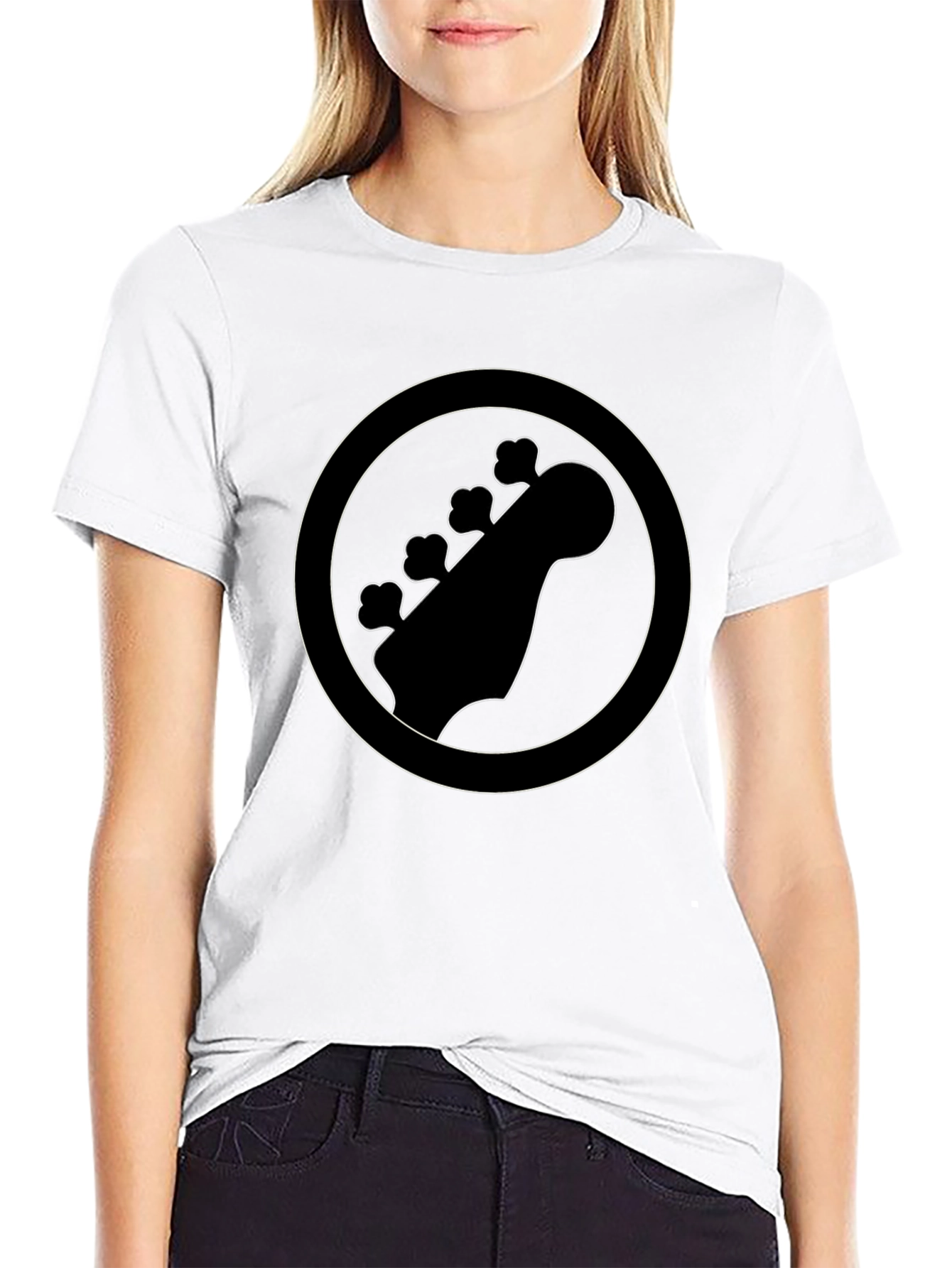 Bass Guitar Headstock T-Shirt - Musician Tee