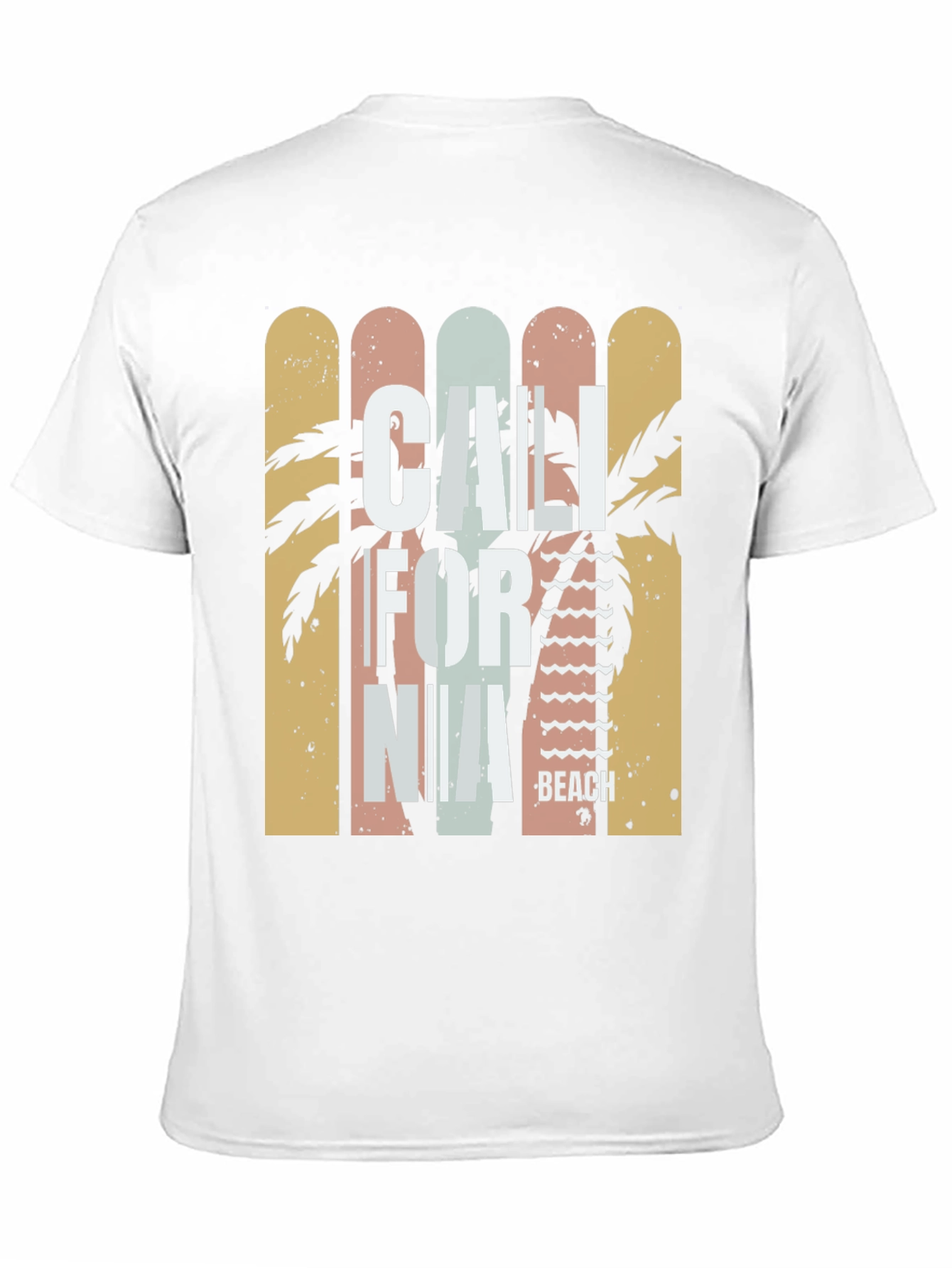 California Beach Black Graphic T-Shirt