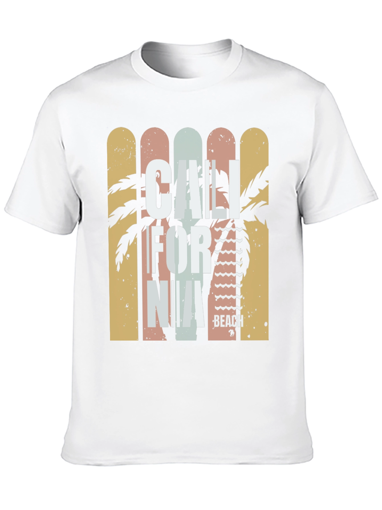 California Beach Black Graphic T-Shirt