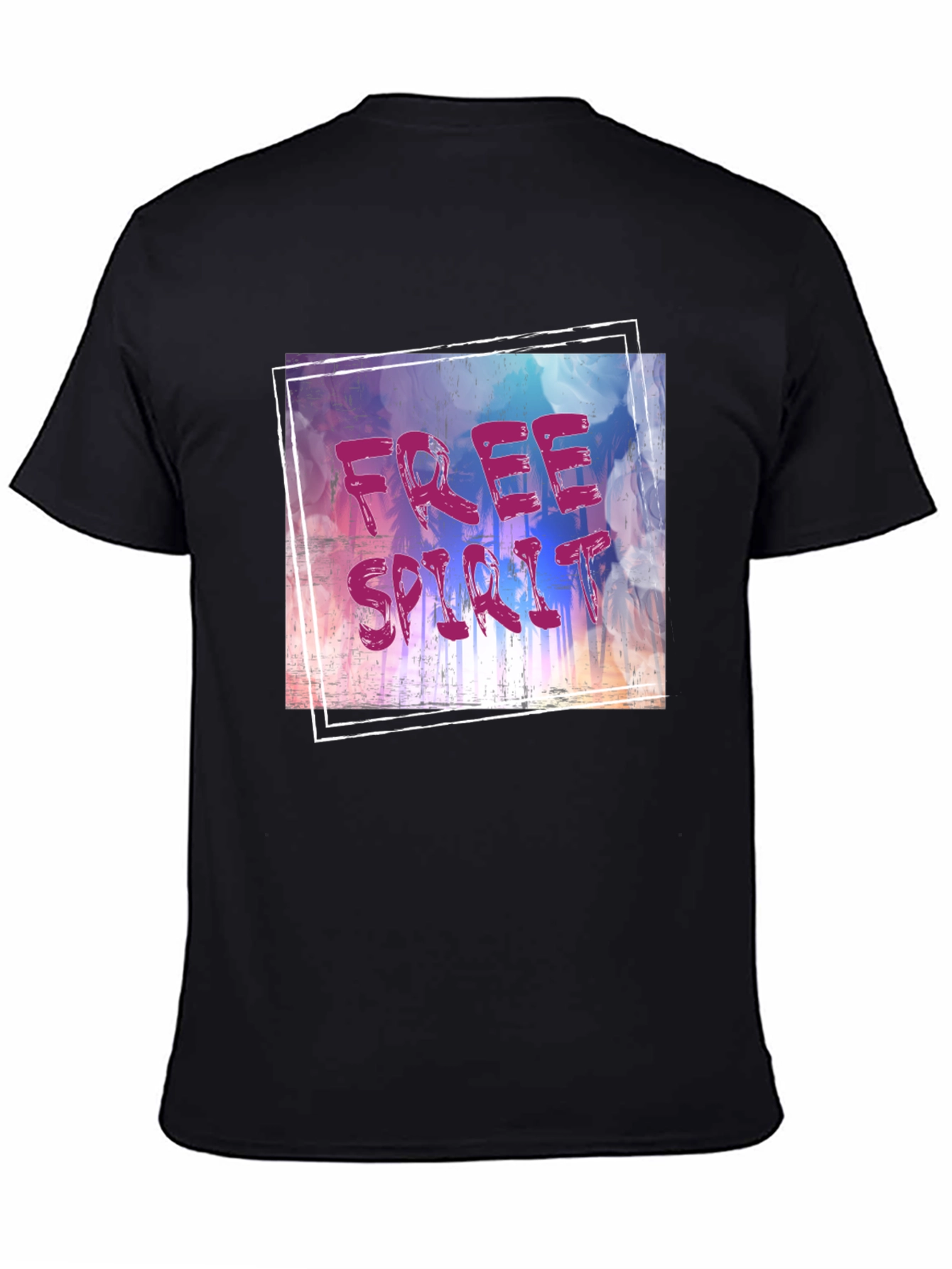 Free Spirit Graphic Tee - Black Cotton Blend