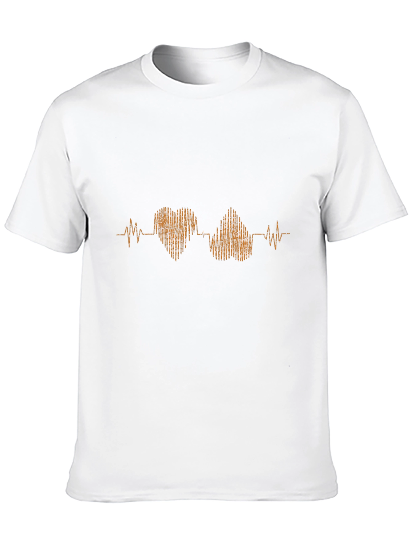Heartbeat Rhythm Graphic Tee - Stylish Cotton T-Shirt