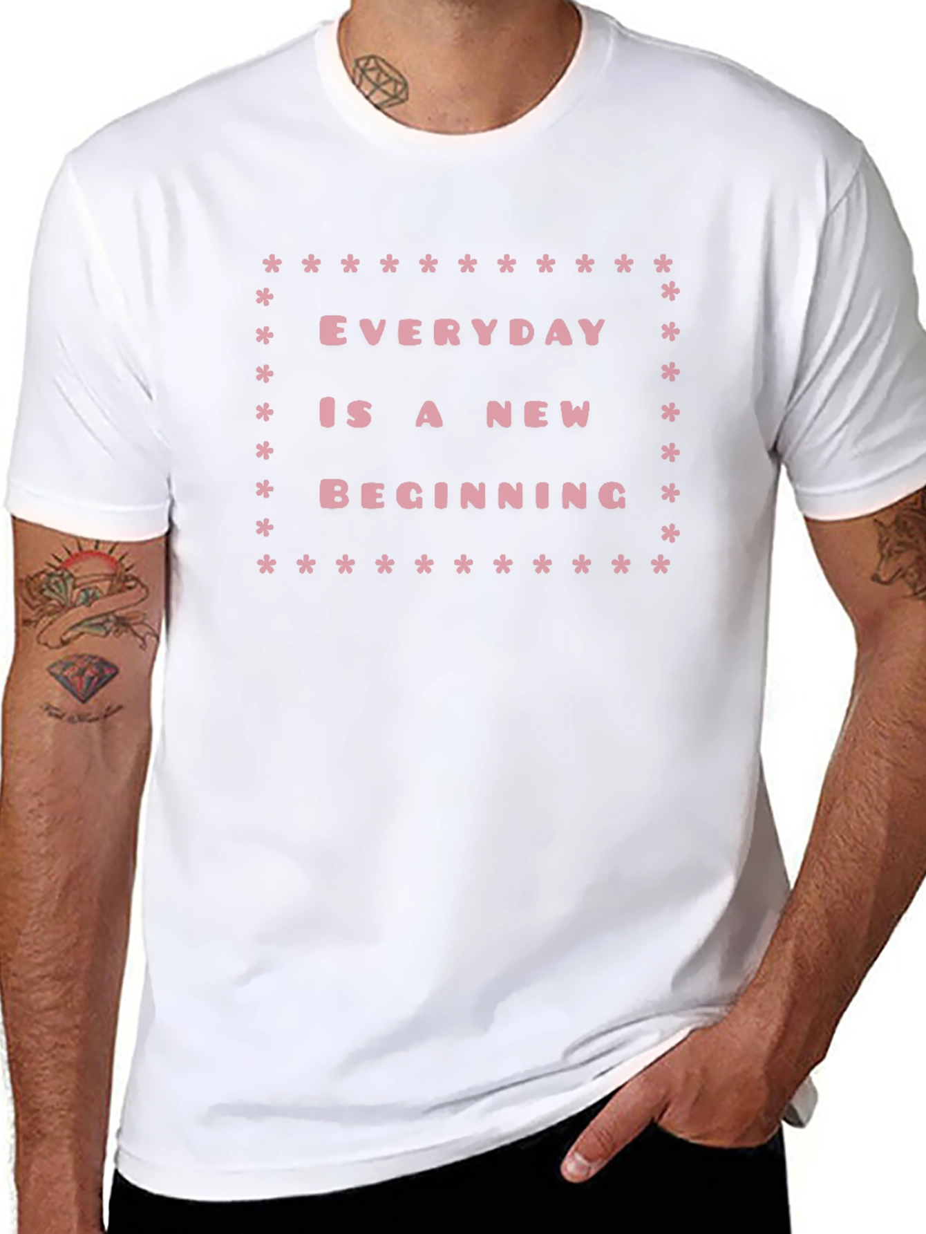 Everyday is a New Beginning Black Tee