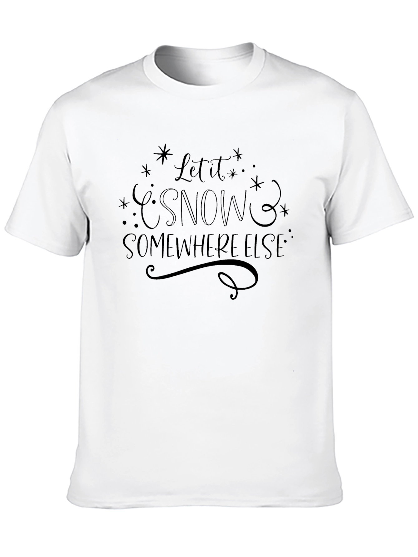 Let It Snow Black Graphic Tee