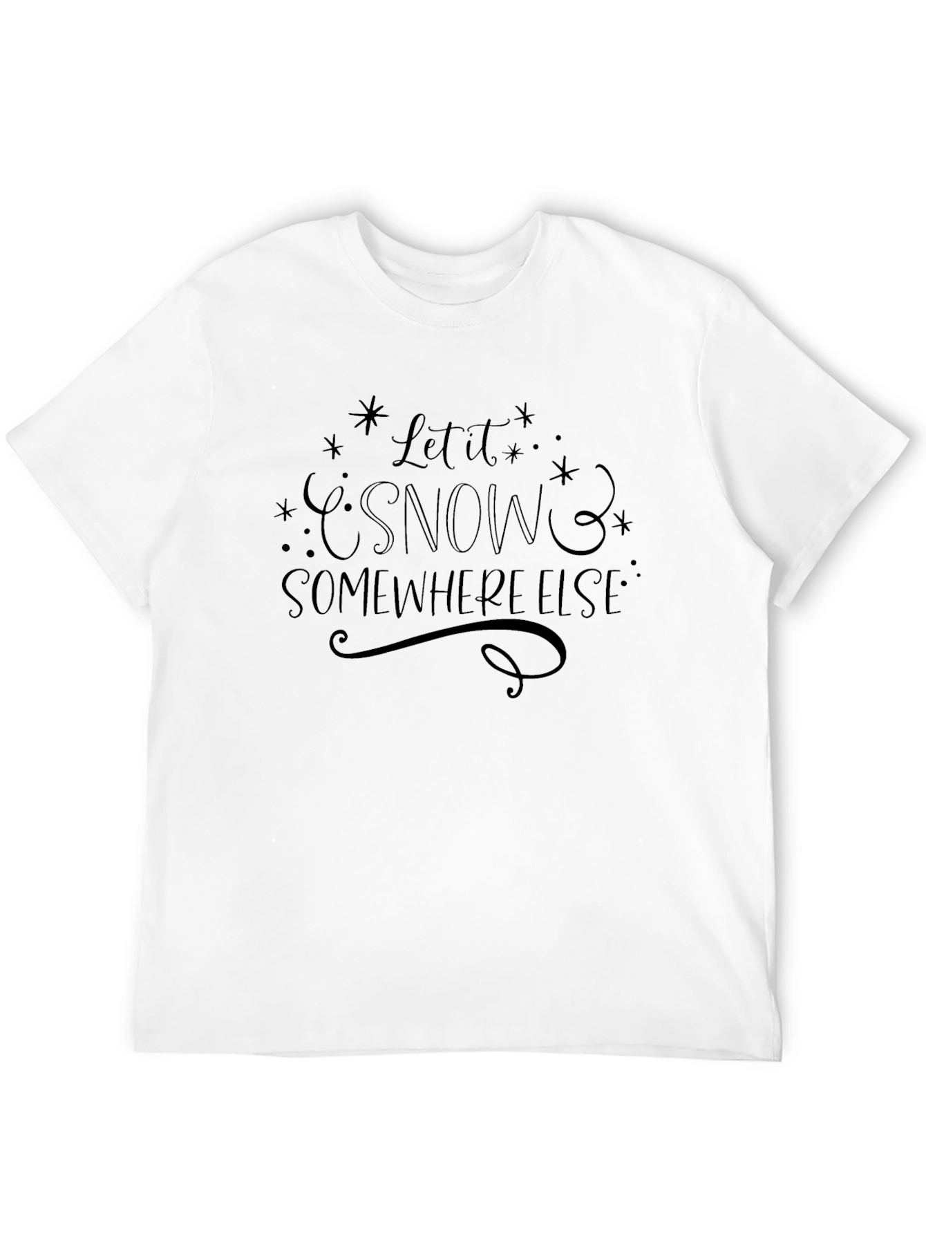 Let It Snow Black Graphic Tee