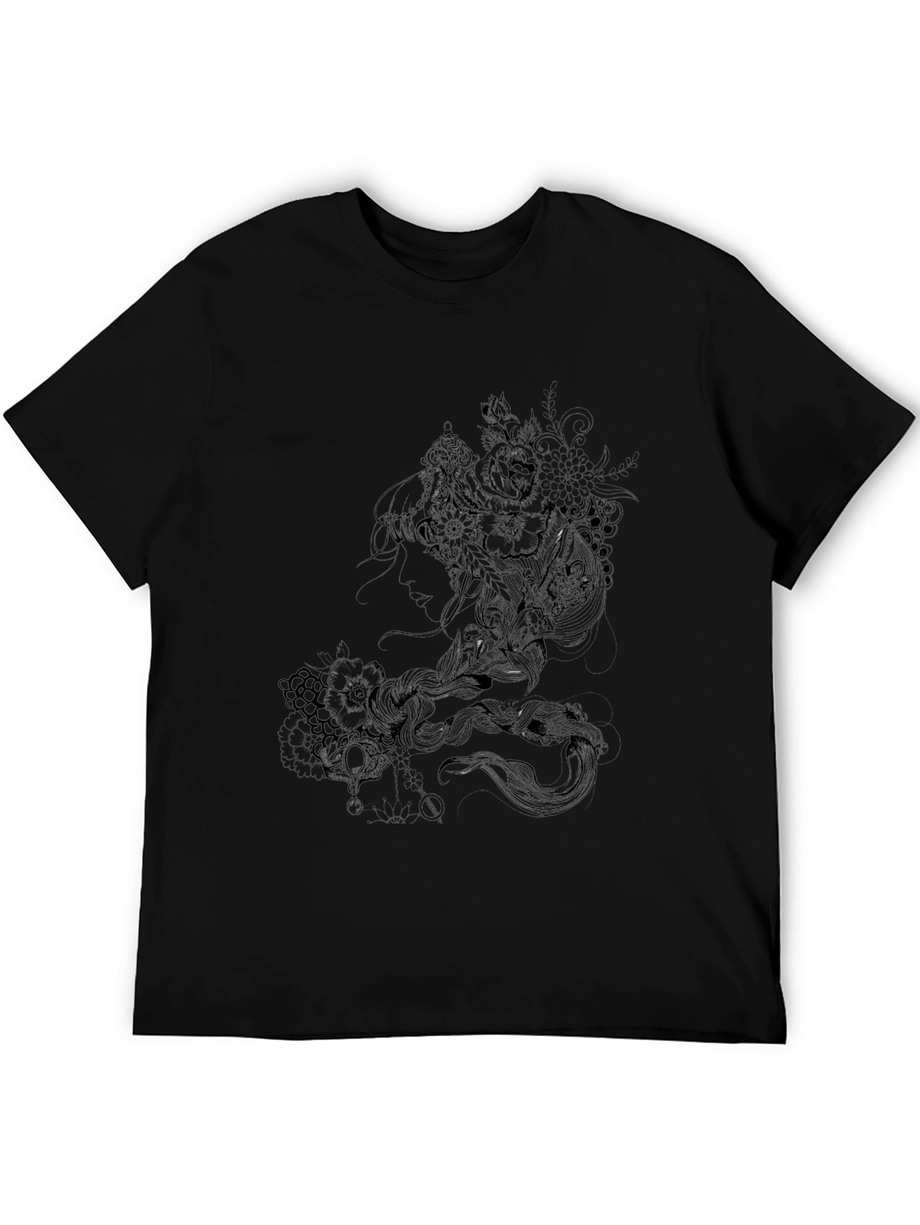 Mens Black Graphic Tee - Dark Dragon Design