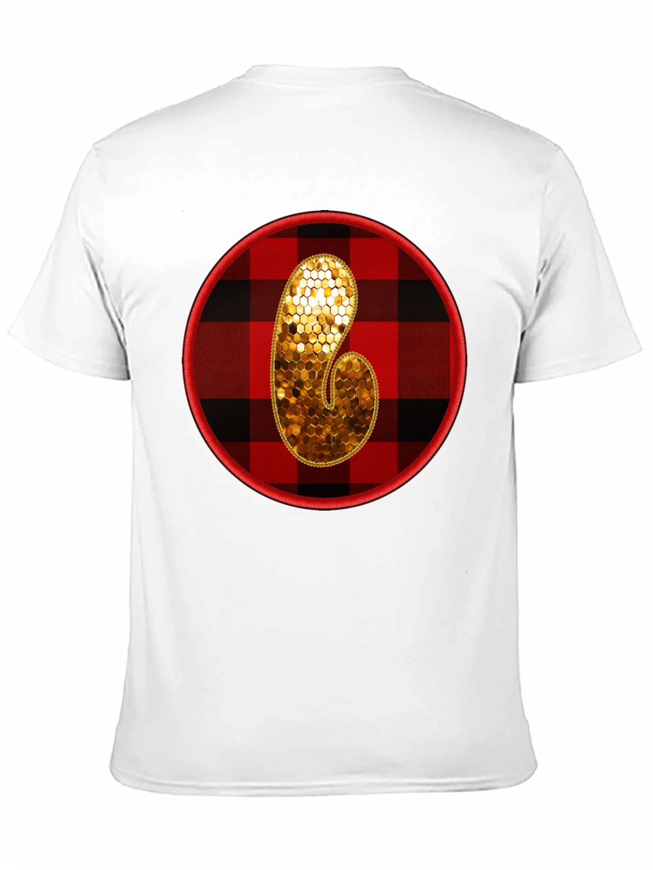 Plaid Initial T-Shirt