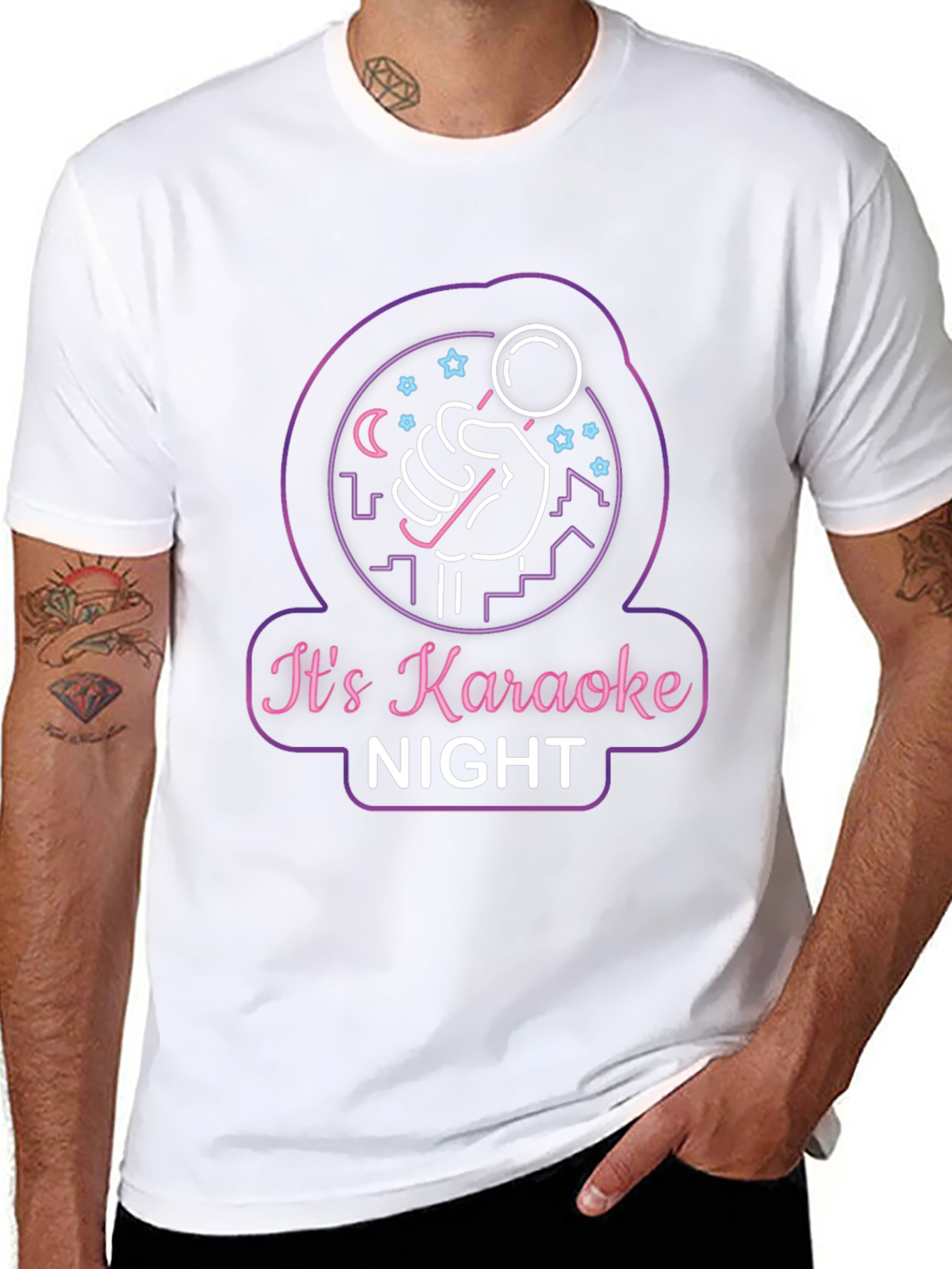 Karaoke Night Black T-Shirt