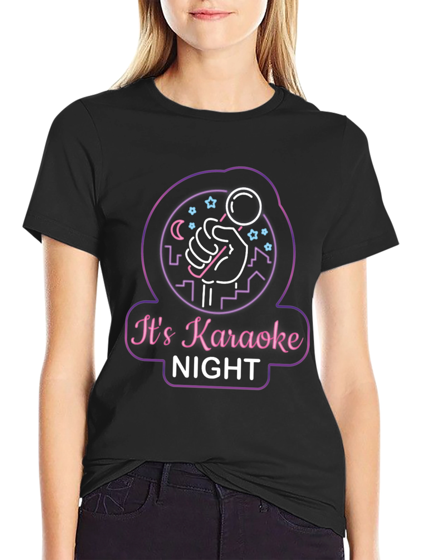 Karaoke Night Black T-Shirt