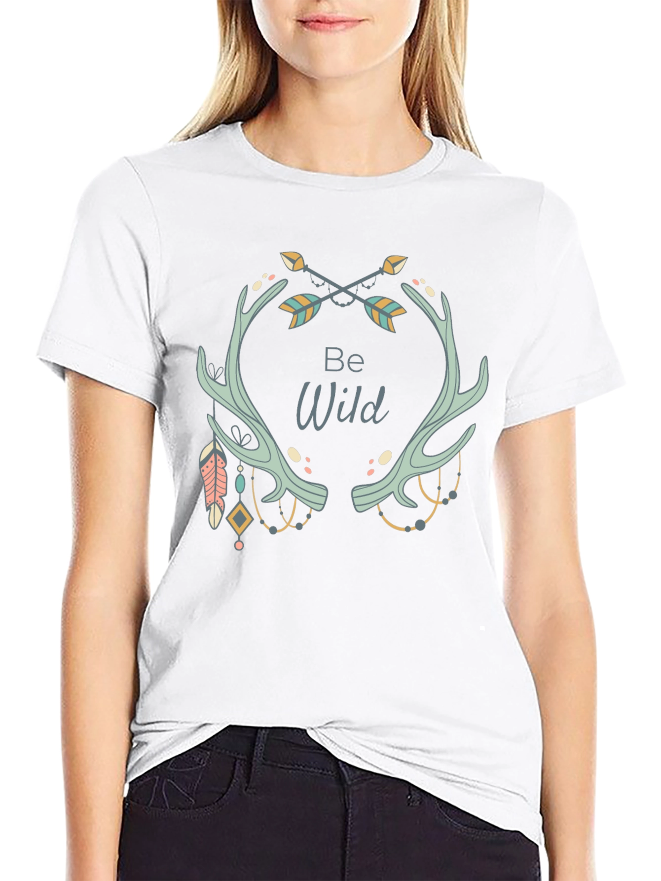 Be Wild Graphic Tee - Black Casual T-Shirt