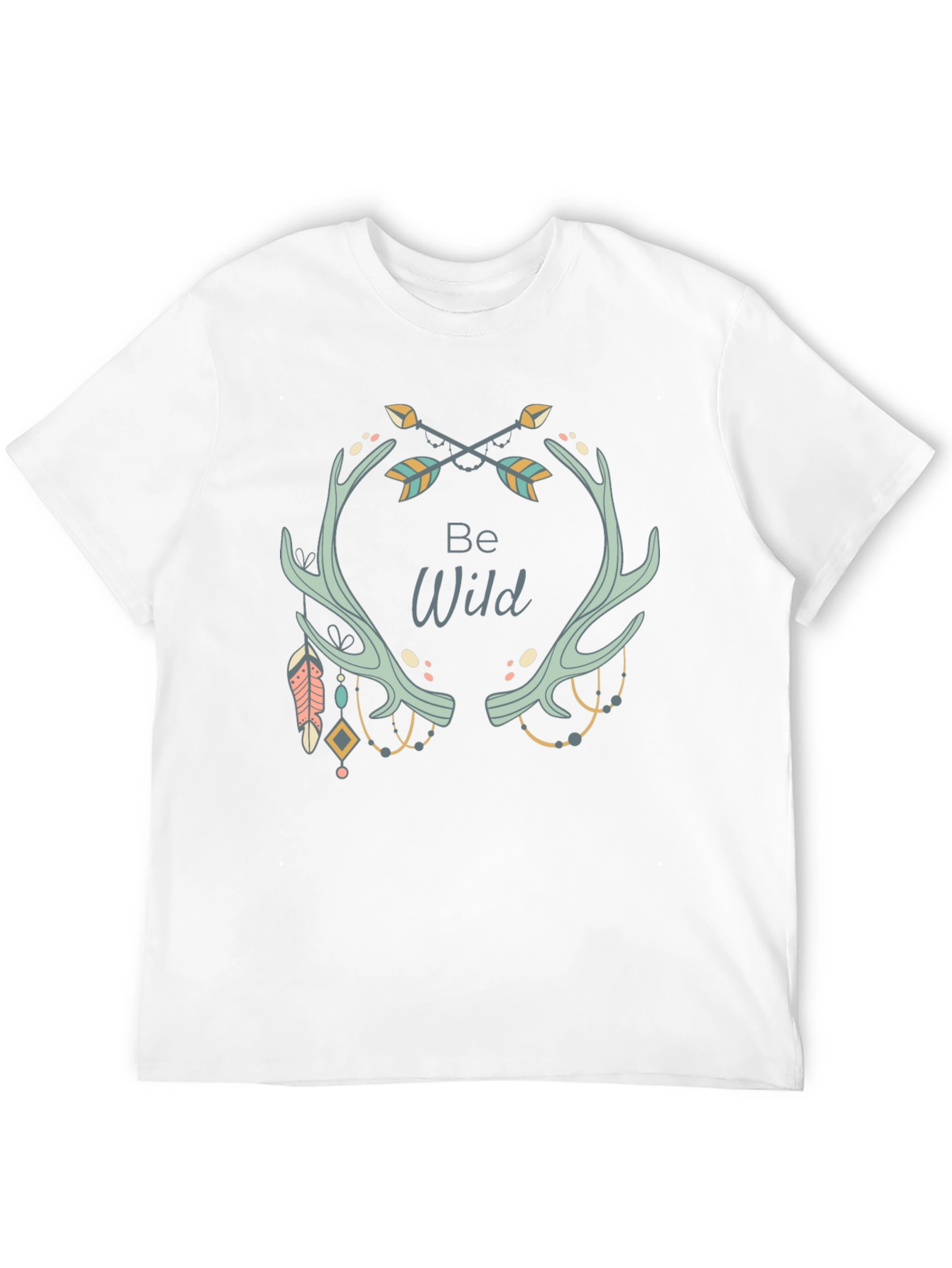 Be Wild Graphic Tee - Black Casual T-Shirt