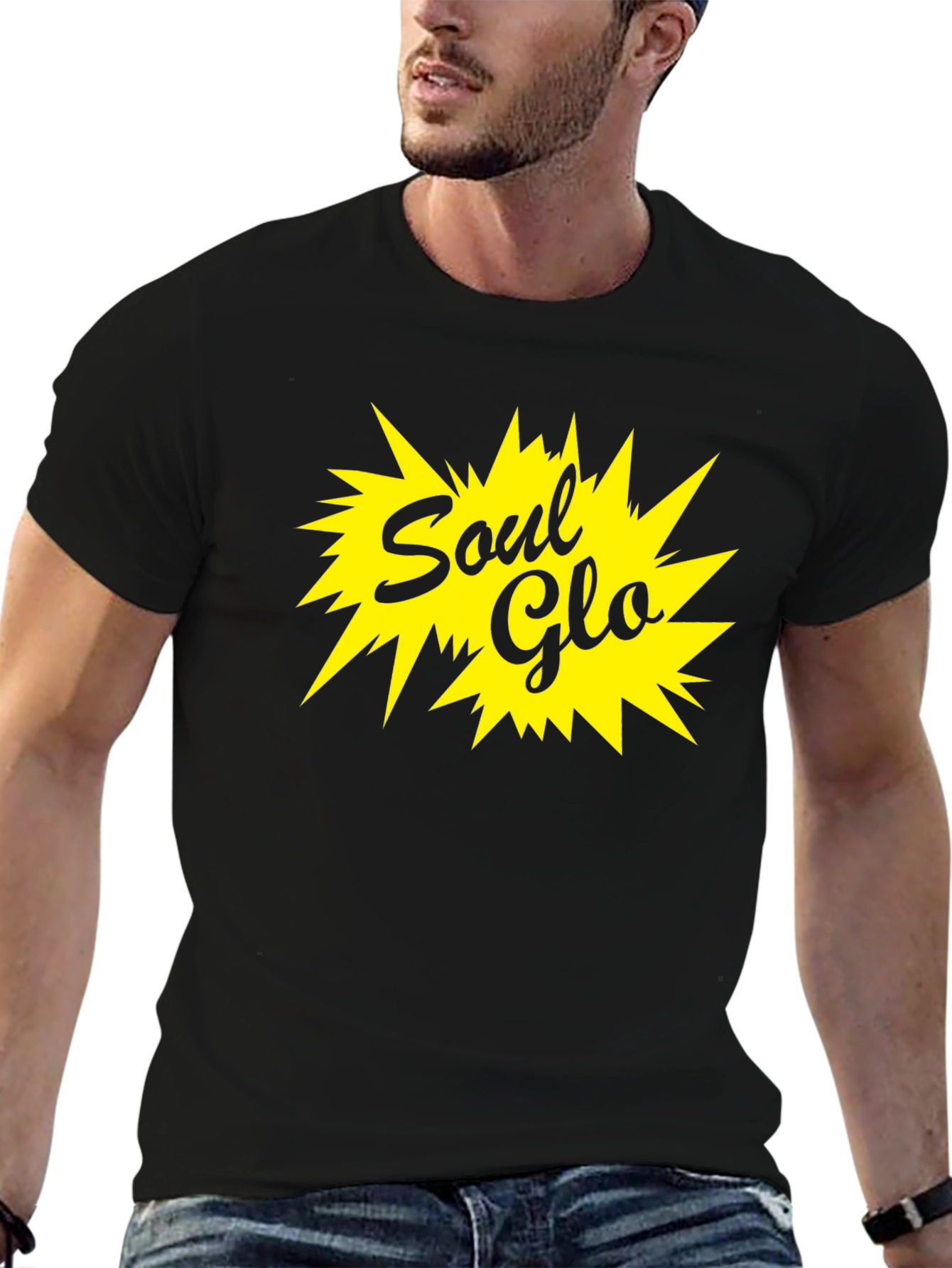 Soul Glo Graphic T-Shirt - Black Cotton Blend