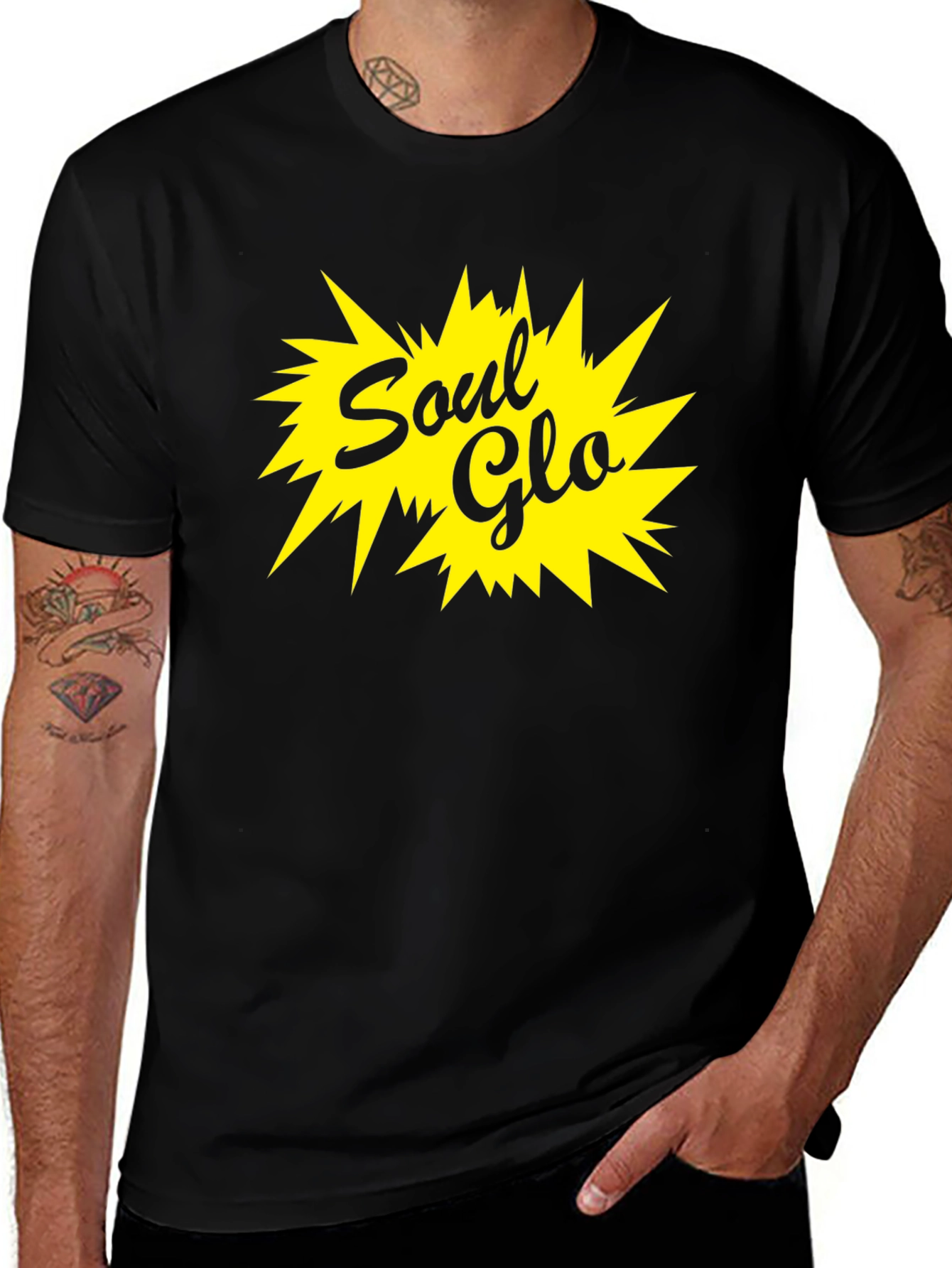 Soul Glo Graphic T-Shirt - Black Cotton Blend