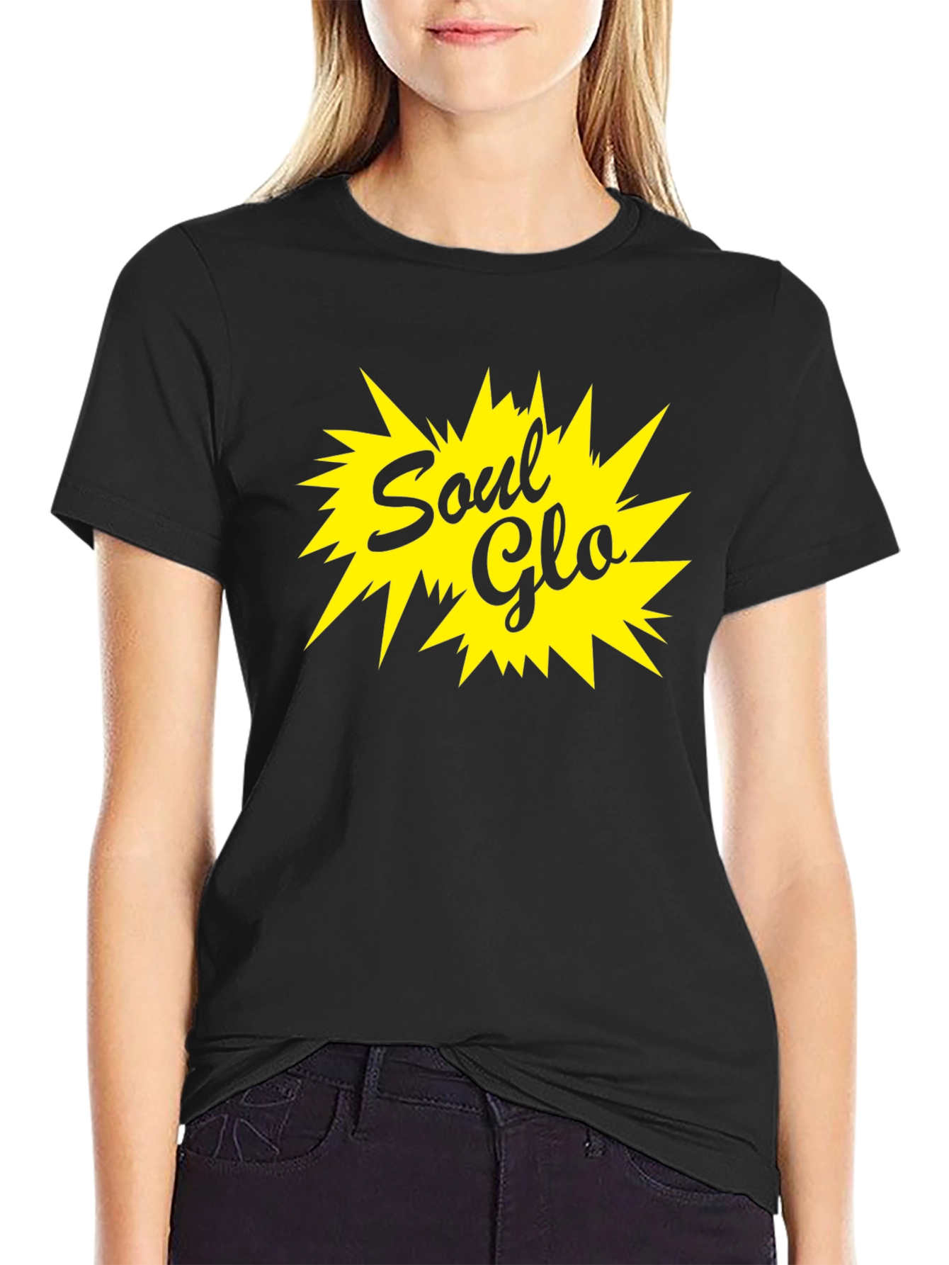Soul Glo Graphic T-Shirt - Black Cotton Blend