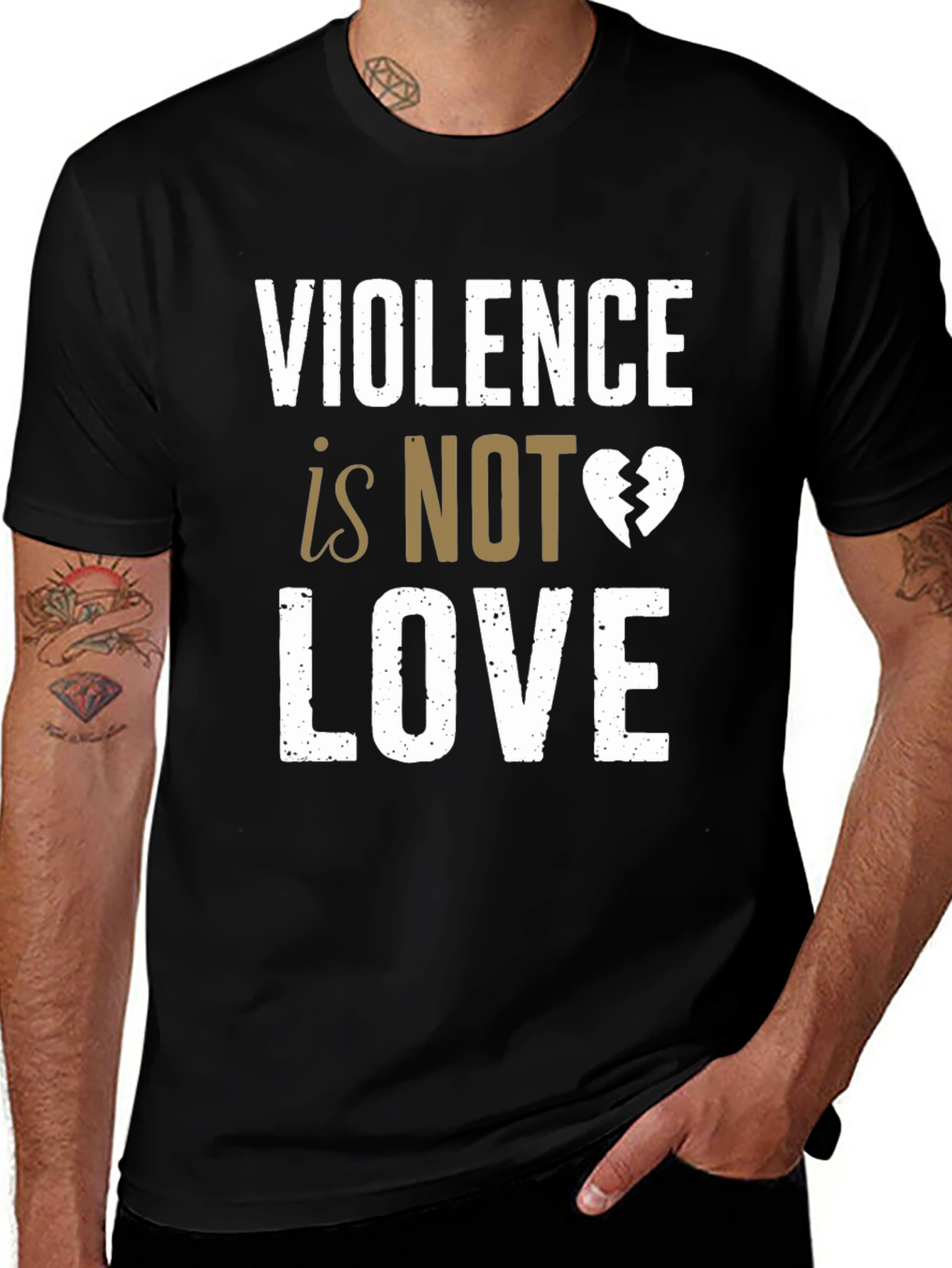 Violence Is Not Love Graphic T-Shirt
