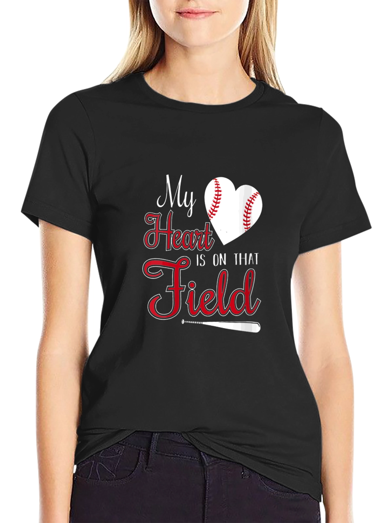 Baseball Heart Field Graphic Tee