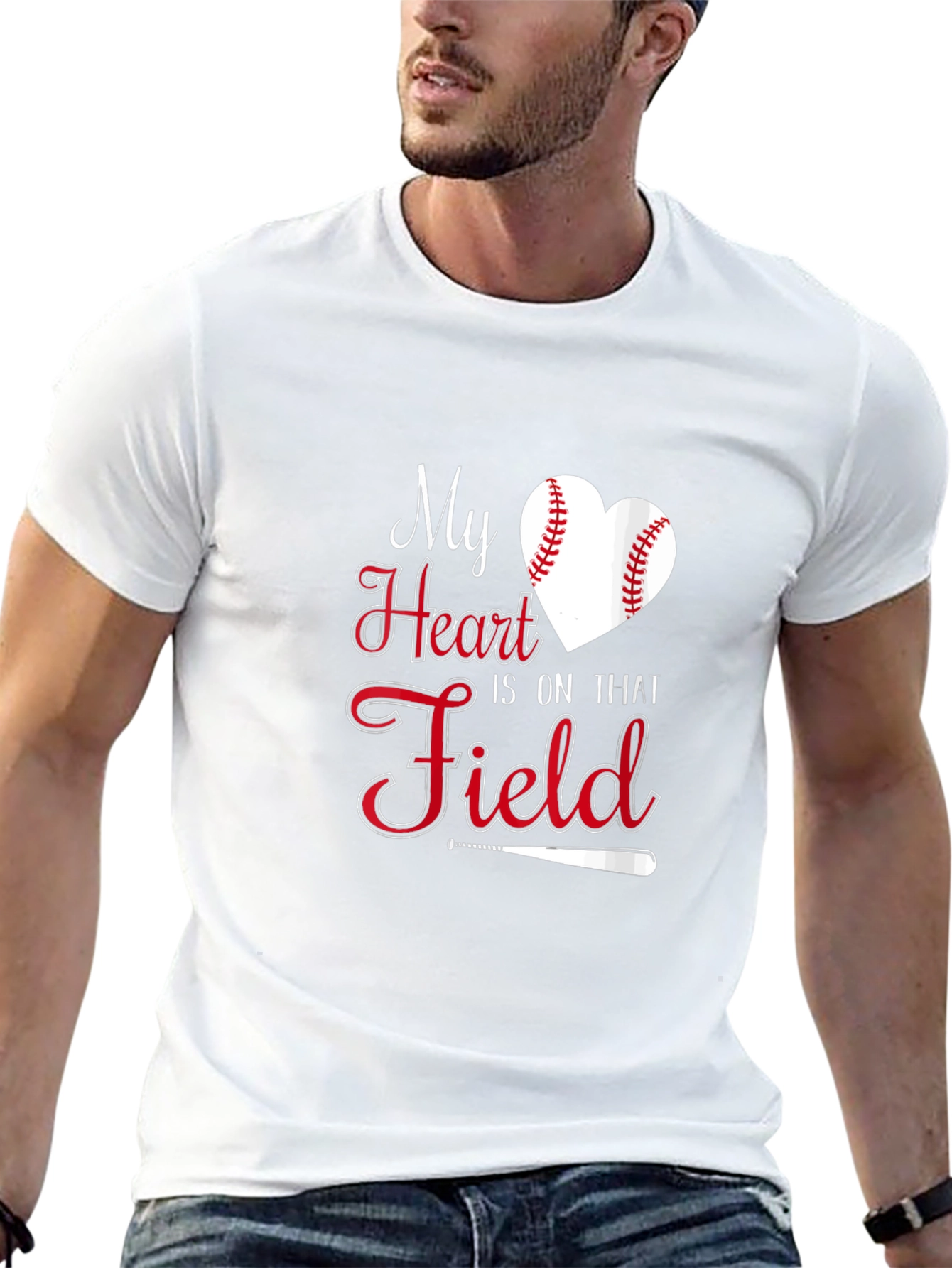 Baseball Heart Field Graphic Tee