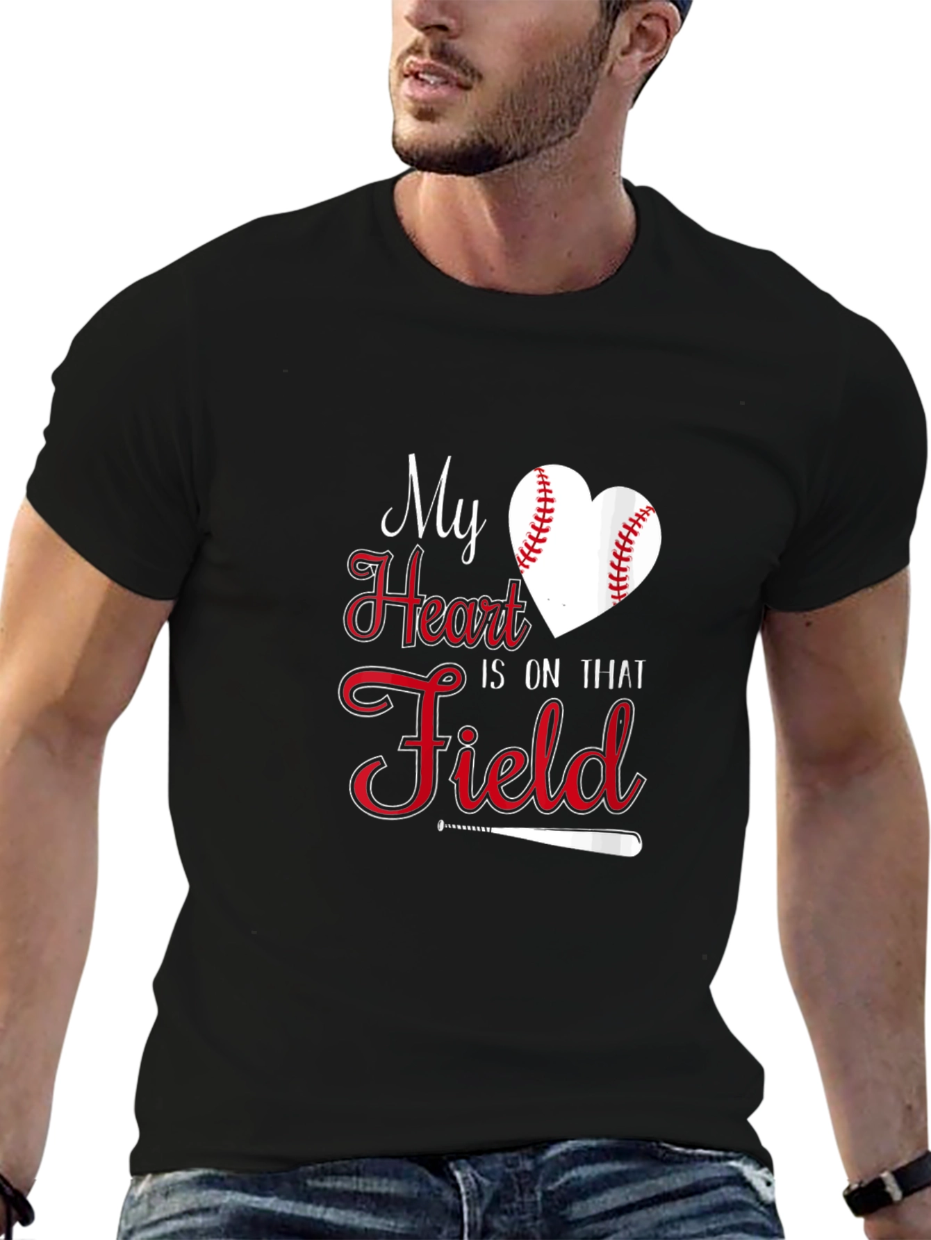 Baseball Heart Field Graphic Tee