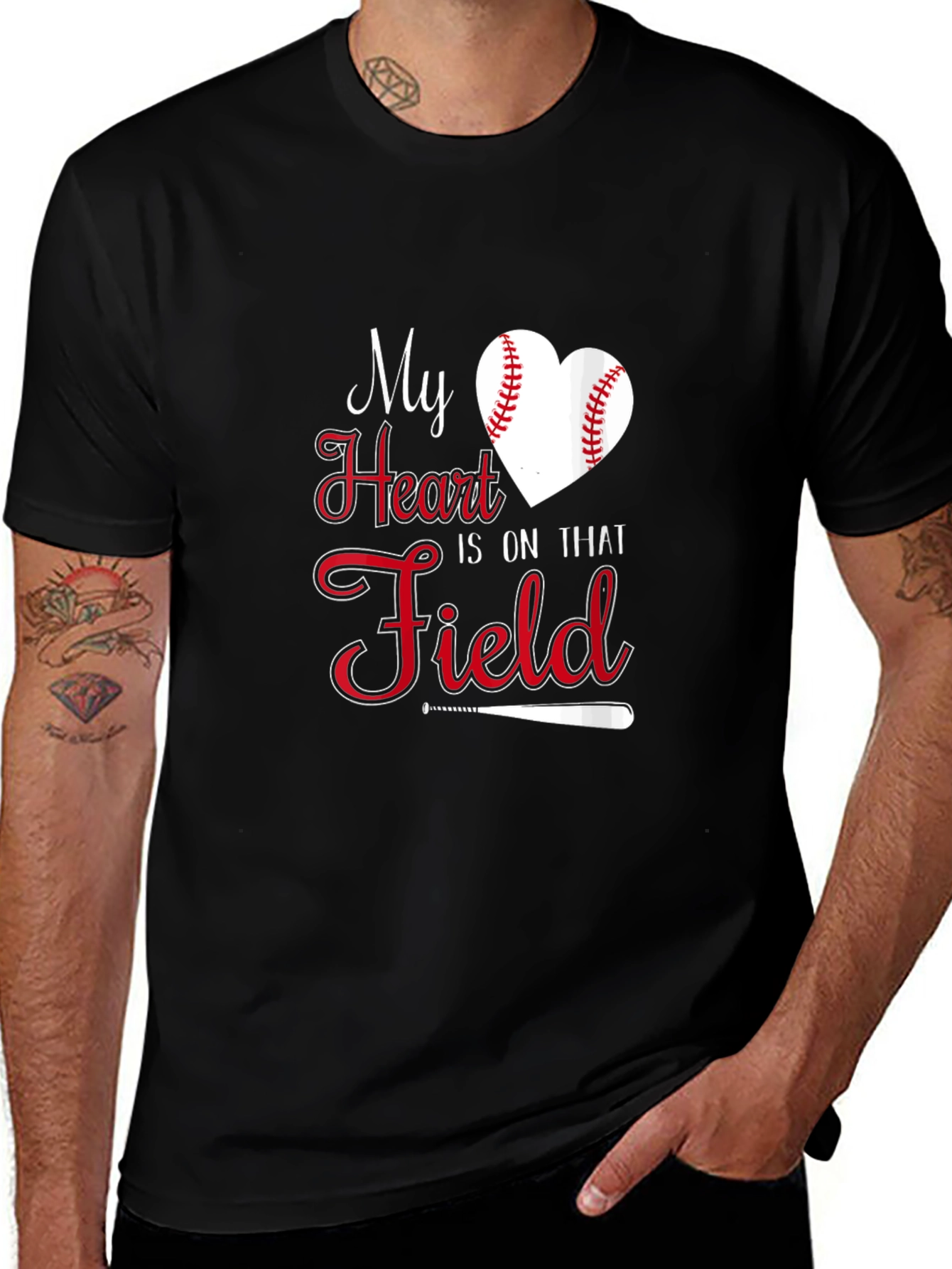 Baseball Heart Field Graphic Tee