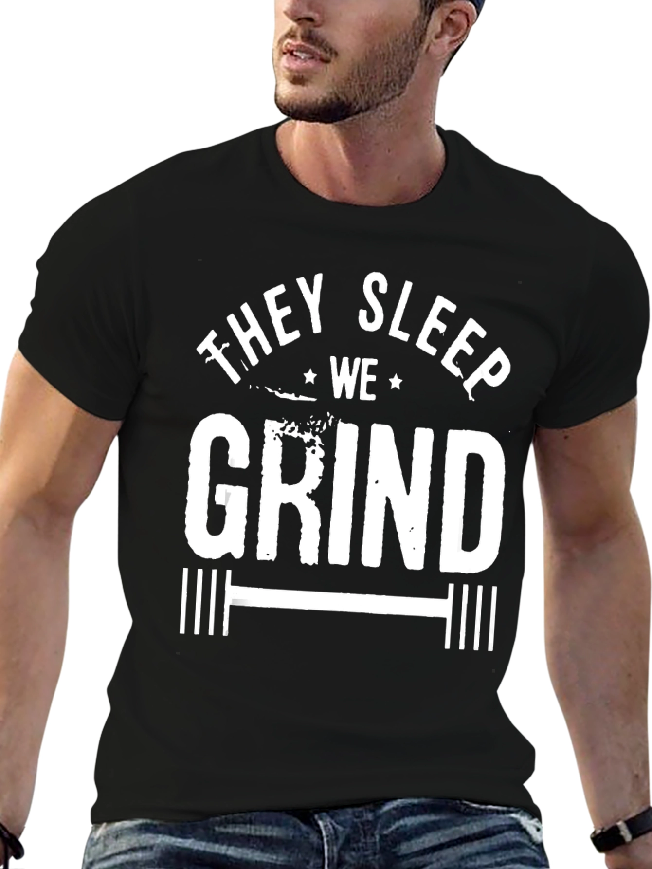 They Sleep We Grind Graphic T-Shirt