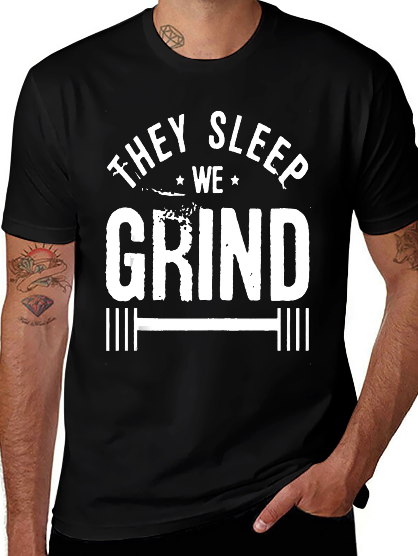 They Sleep We Grind Graphic T-Shirt