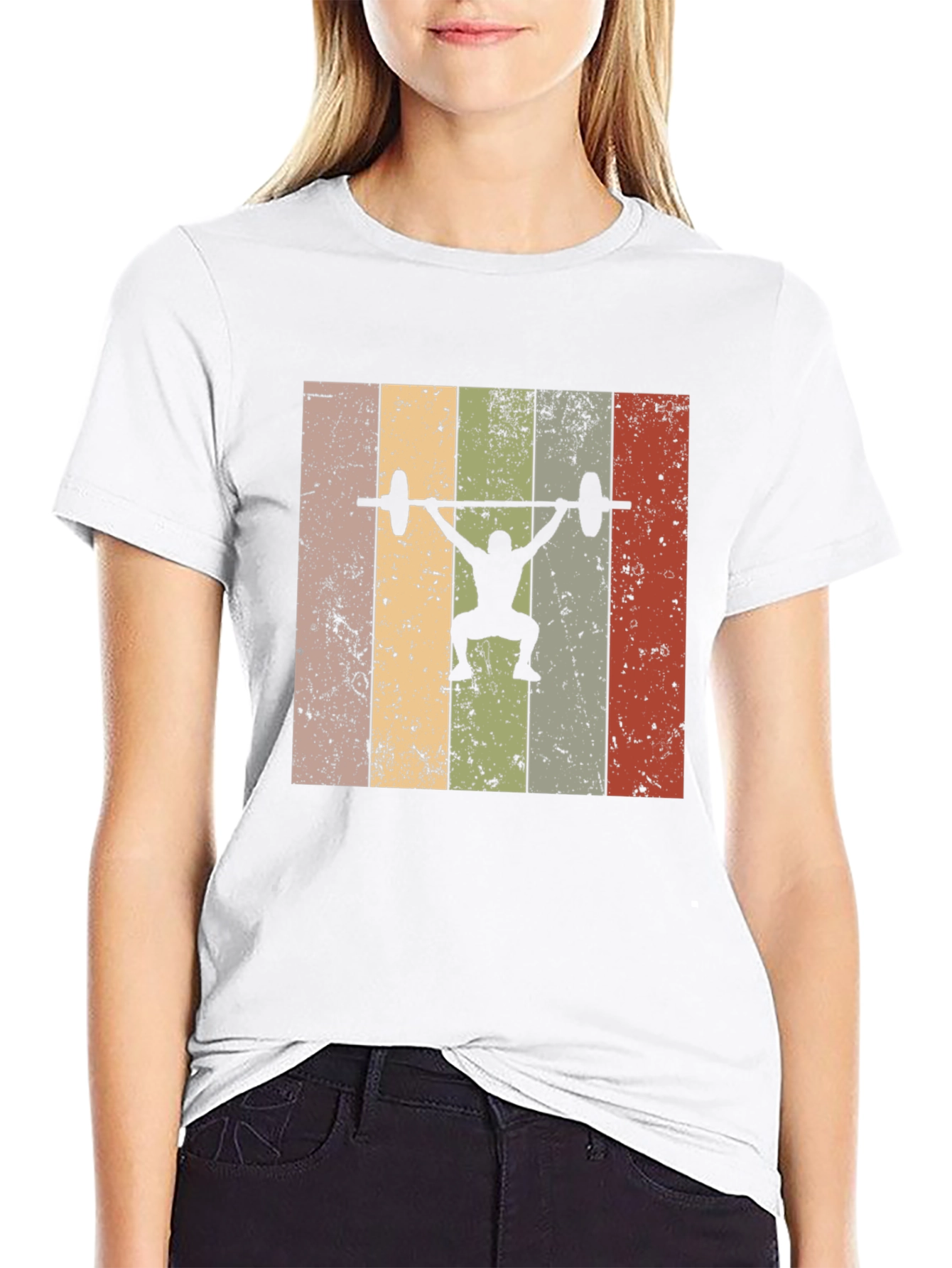 Retro Weightlifting T-Shirt - Black