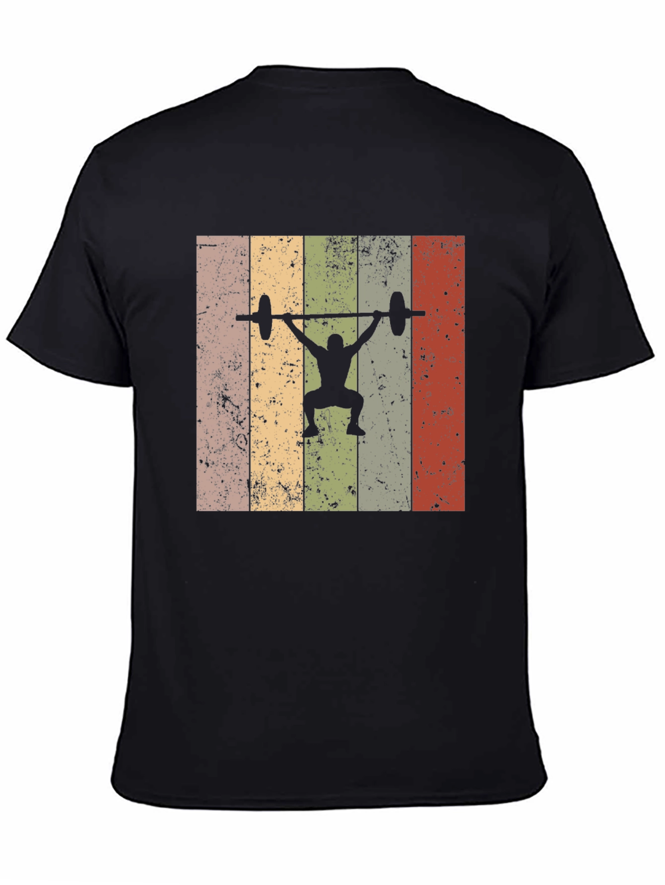 Retro Weightlifting T-Shirt - Black