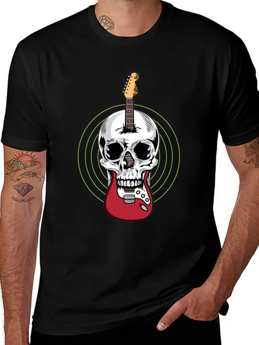 Skull Guitar T-Shirt - Rock Music Tee