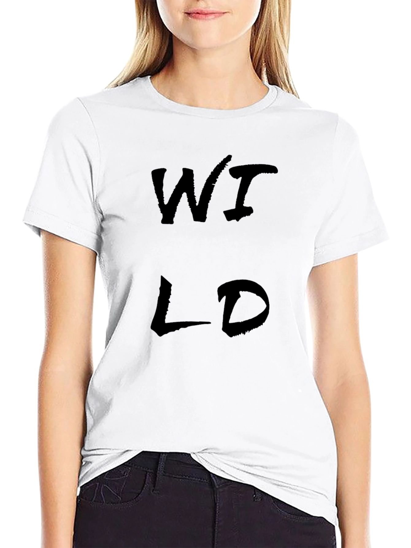 Wild Graphic Tee - Black Cotton Blend