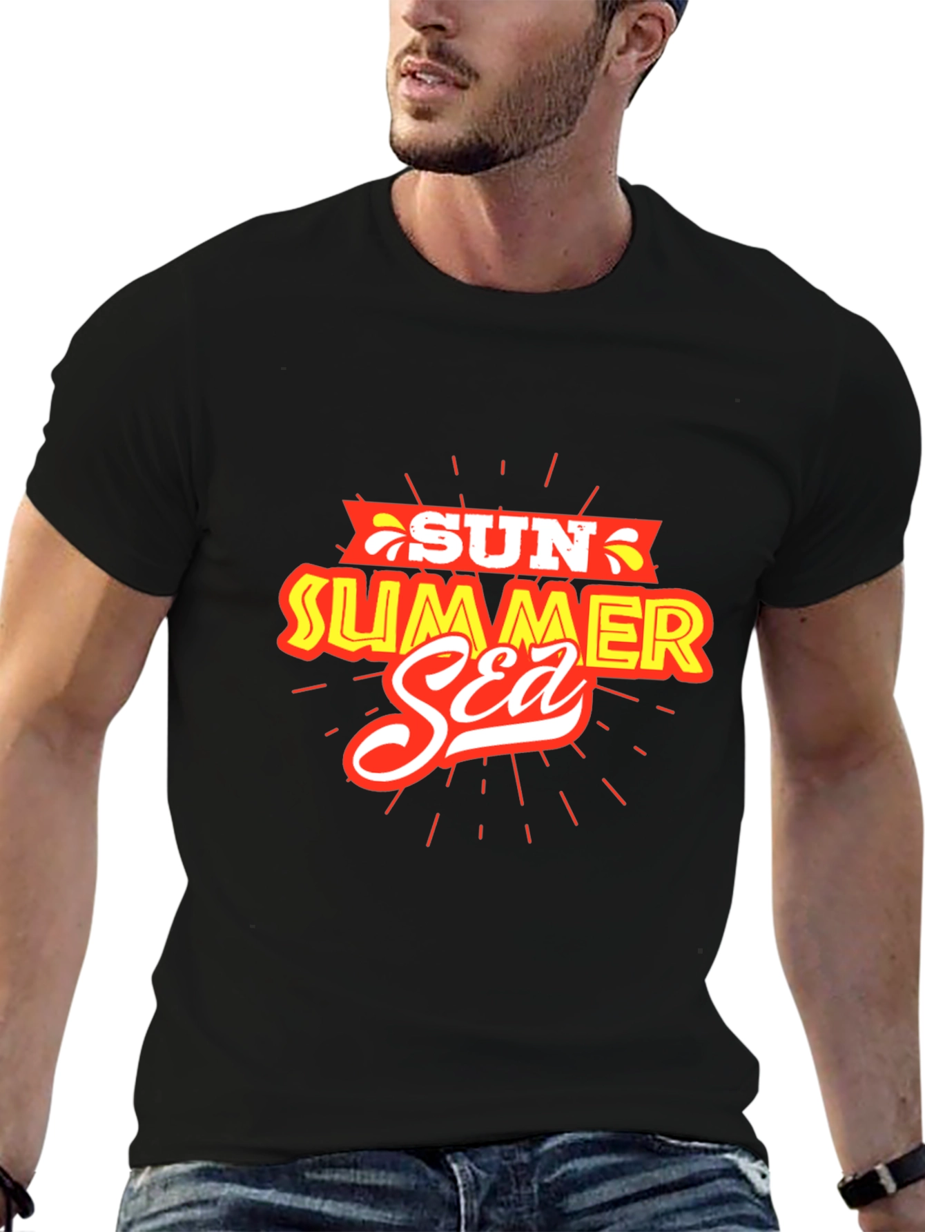 Summer Fun Graphic Tee - Sun Sea Summer Design