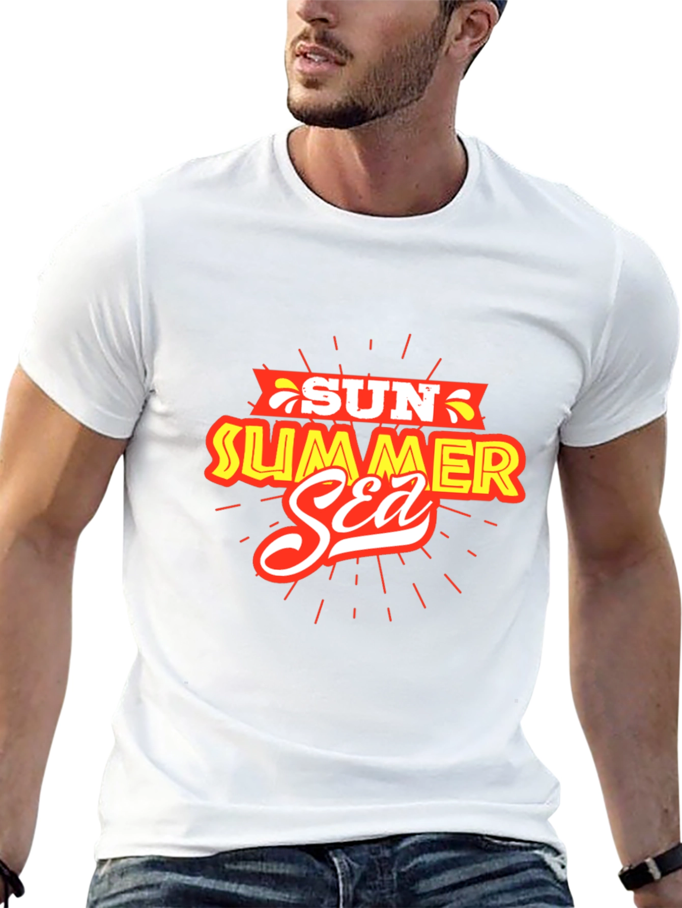 Summer Fun Graphic Tee - Sun Sea Summer Design