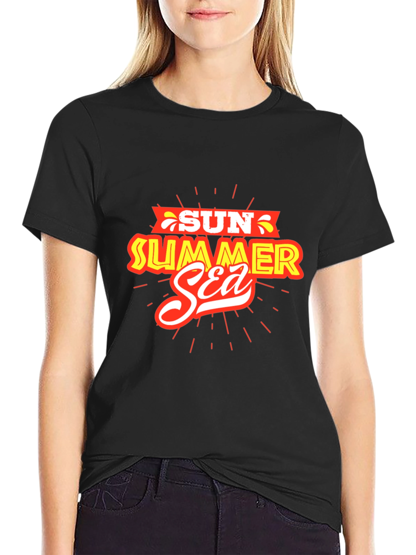 Summer Fun Graphic Tee - Sun Sea Summer Design