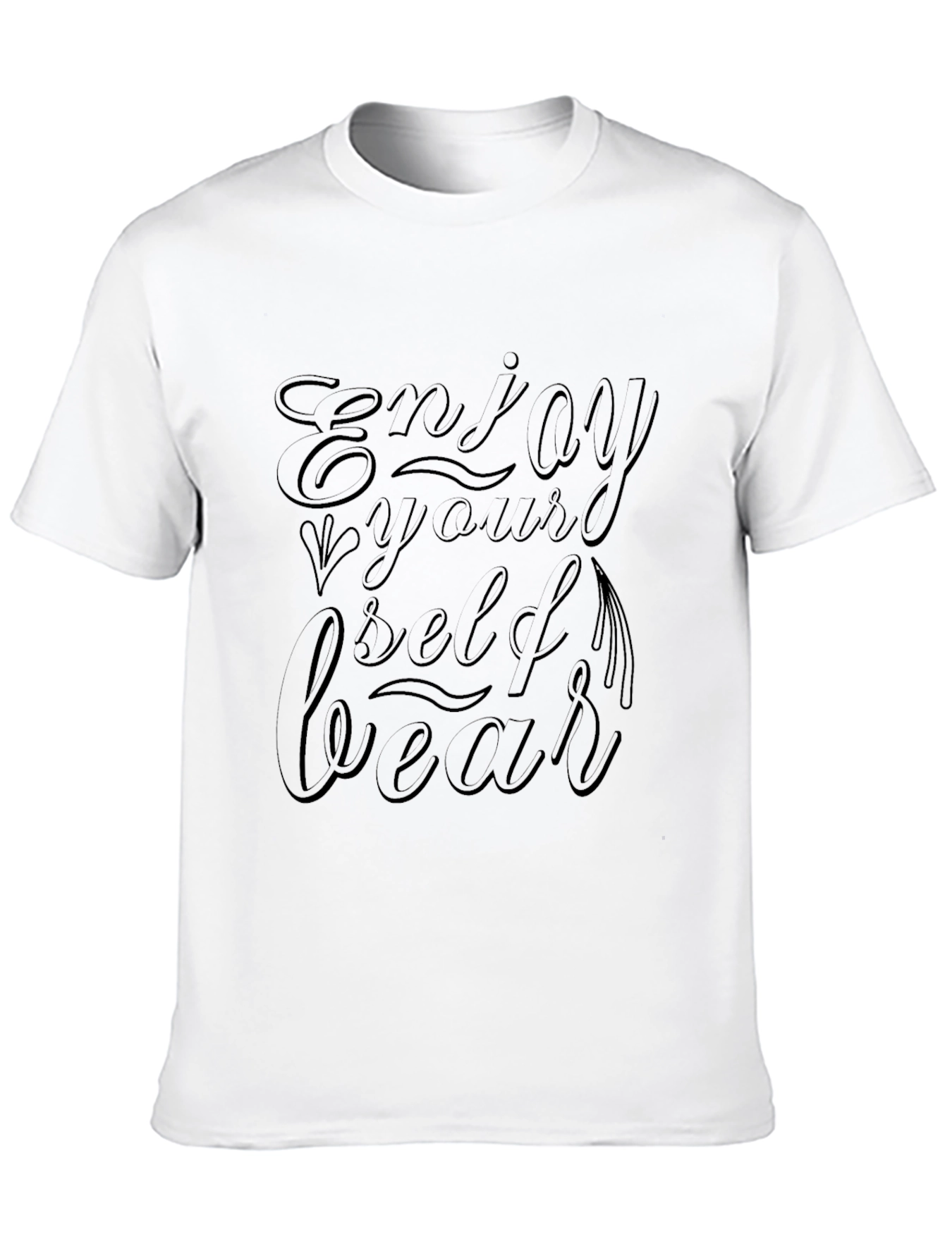 Enjoy Yourself Wear Tee - Black Casual T-Shirt