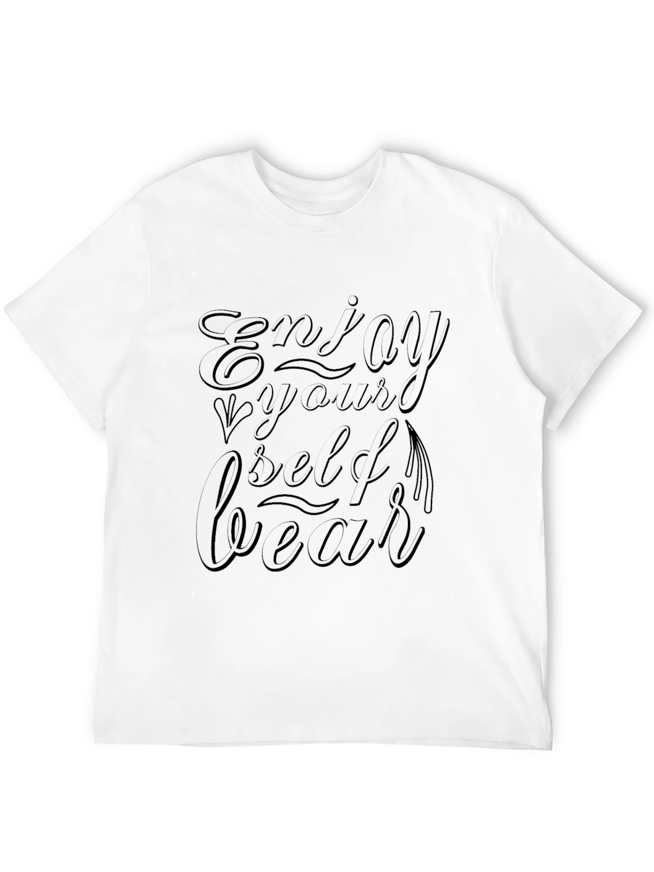 Enjoy Yourself Wear Tee - Black Casual T-Shirt