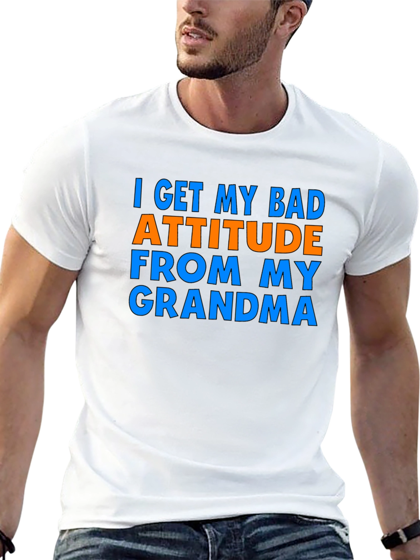 Funny Bad Attitude Grandma Graphic T-Shirt