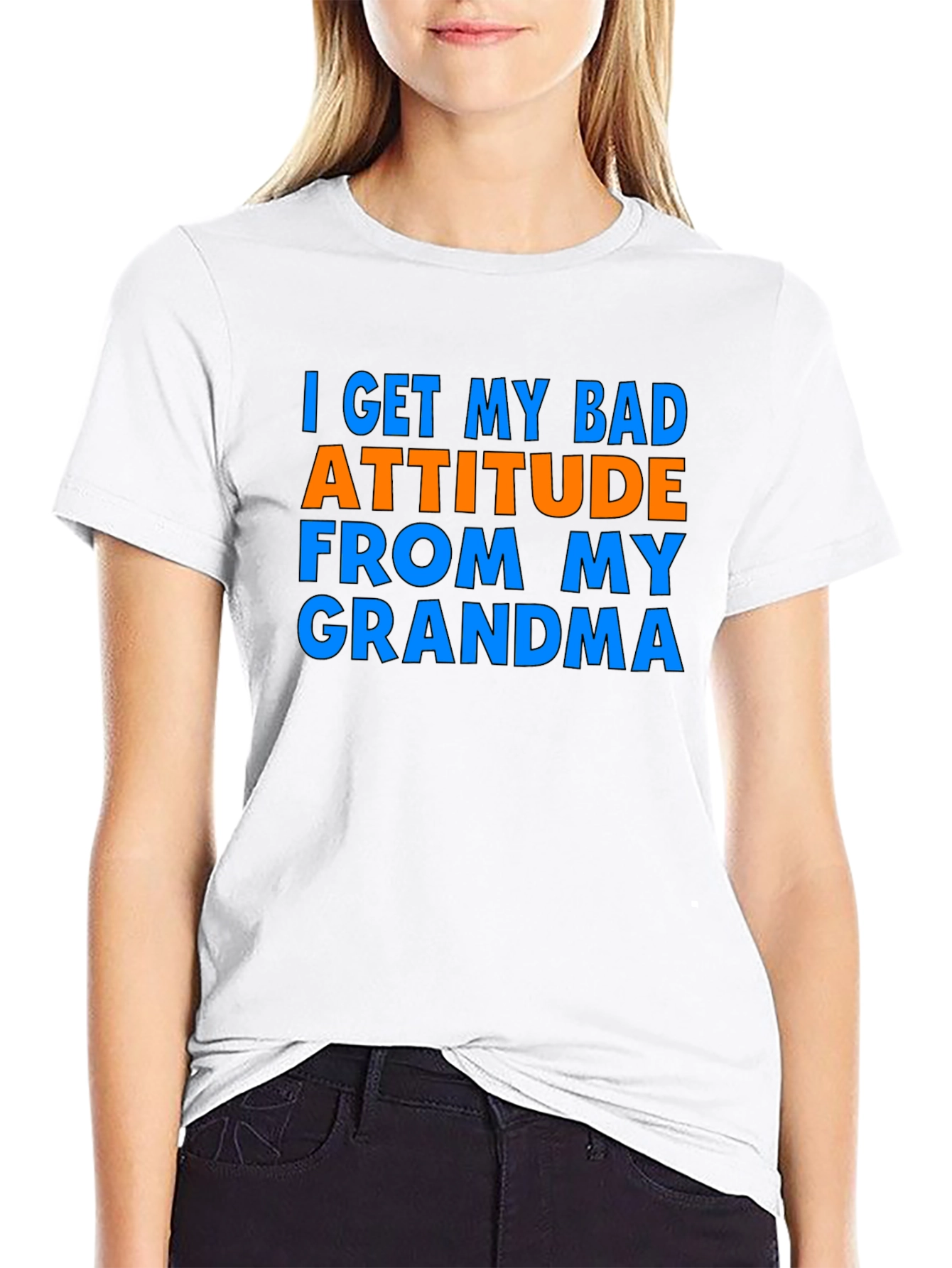 Funny Bad Attitude Grandma Graphic T-Shirt