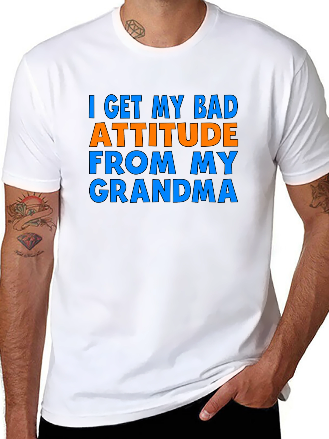 Funny Bad Attitude Grandma Graphic T-Shirt