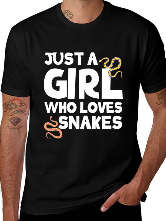 Just A Girl Who Loves Snakes Graphic T-Shirt