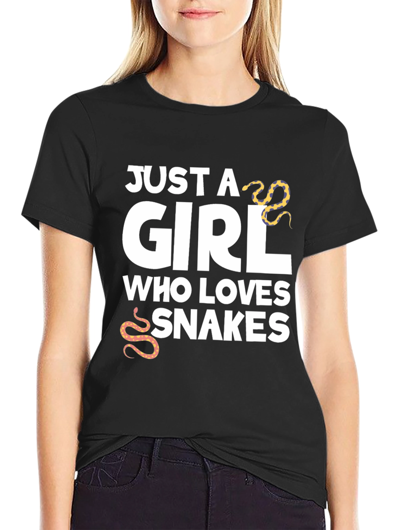 Just A Girl Who Loves Snakes Graphic T-Shirt