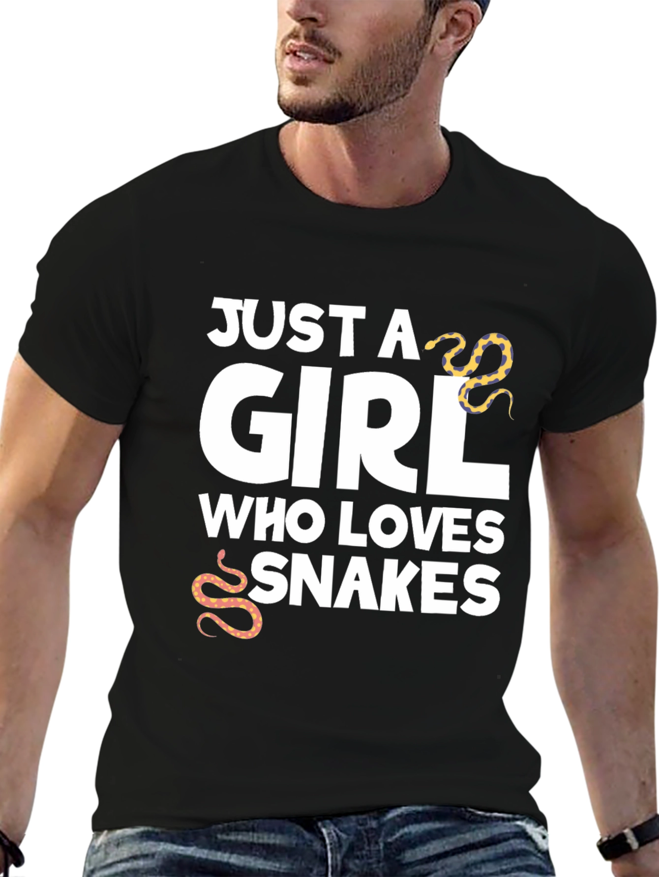 Just A Girl Who Loves Snakes Graphic T-Shirt