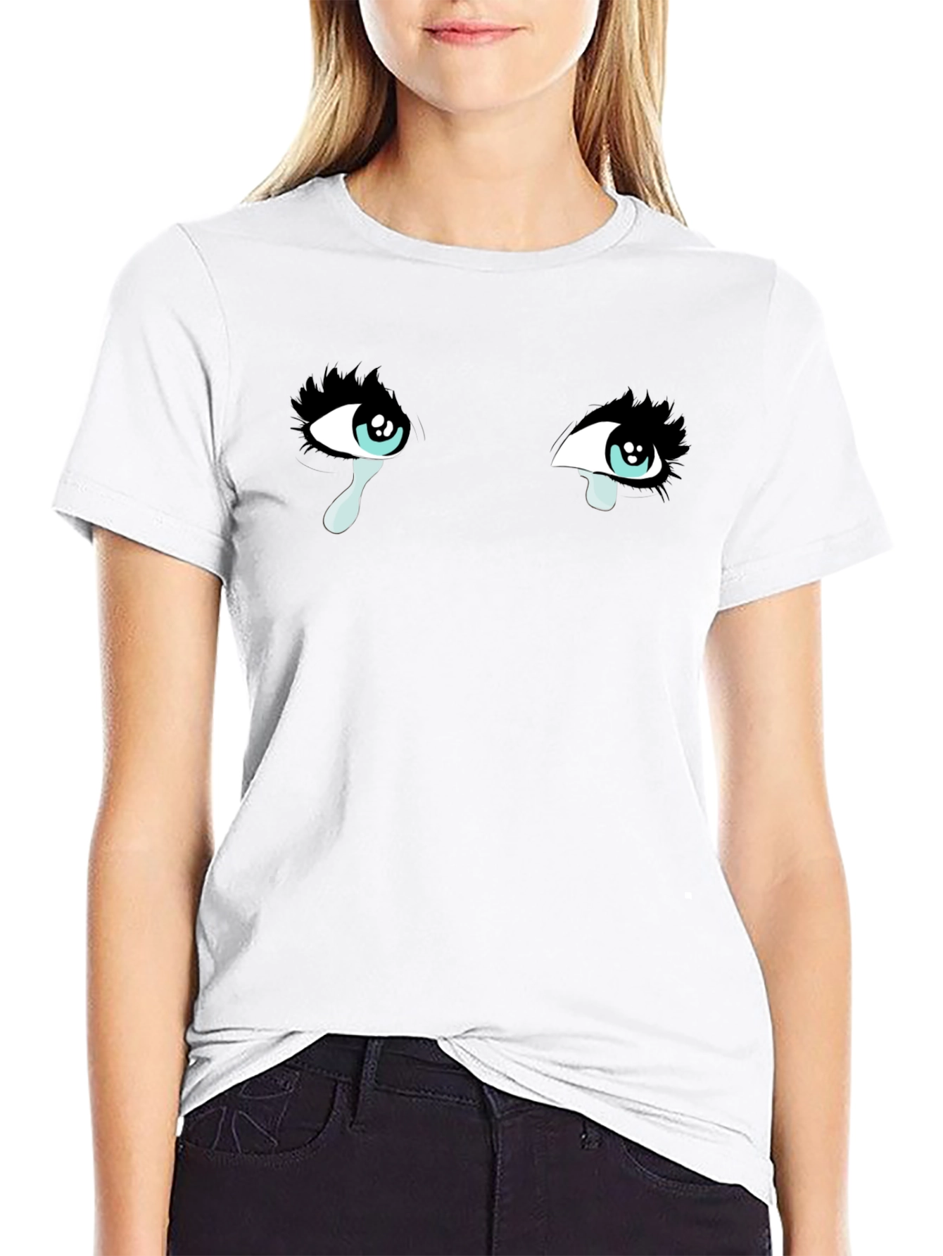 Tearful Eyes Graphic T-Shirt - Mens Black Tee