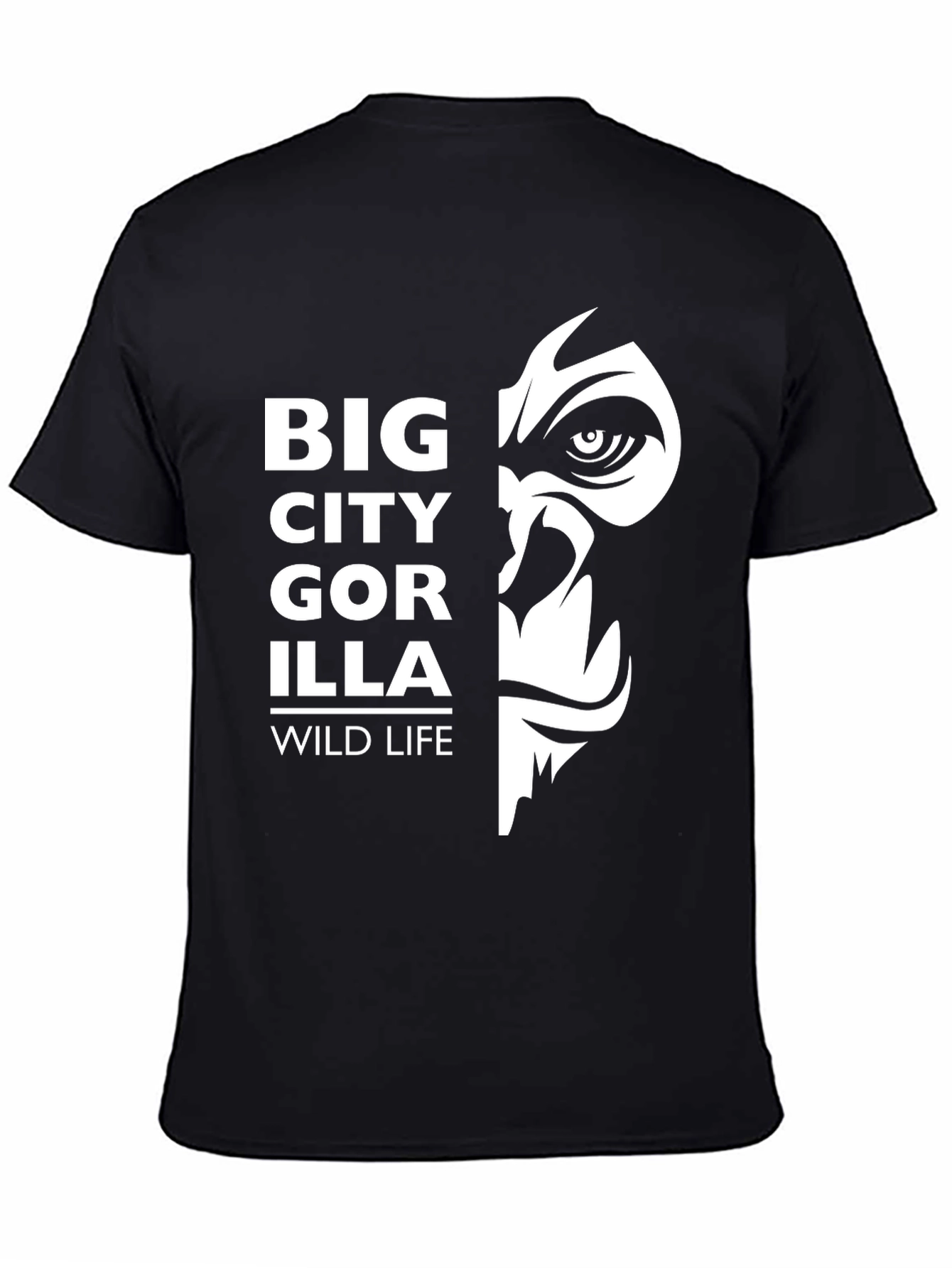 Big City Gorilla Wildlife T-Shirt - Black
