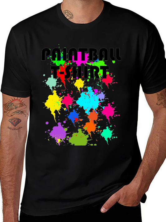 Paint Splatter Paintball T-Shirt - Fun & Unique Graphic Tee