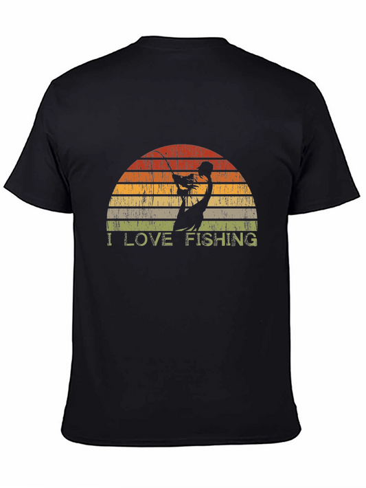 I Love Fishing T-Shirt - Retro Fisherman Design