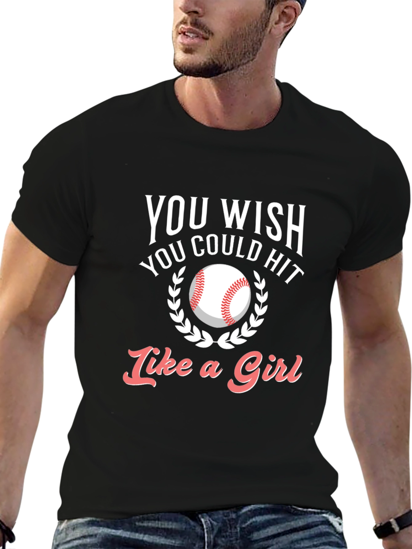 Baseball Hit Like A Girl T-Shirt