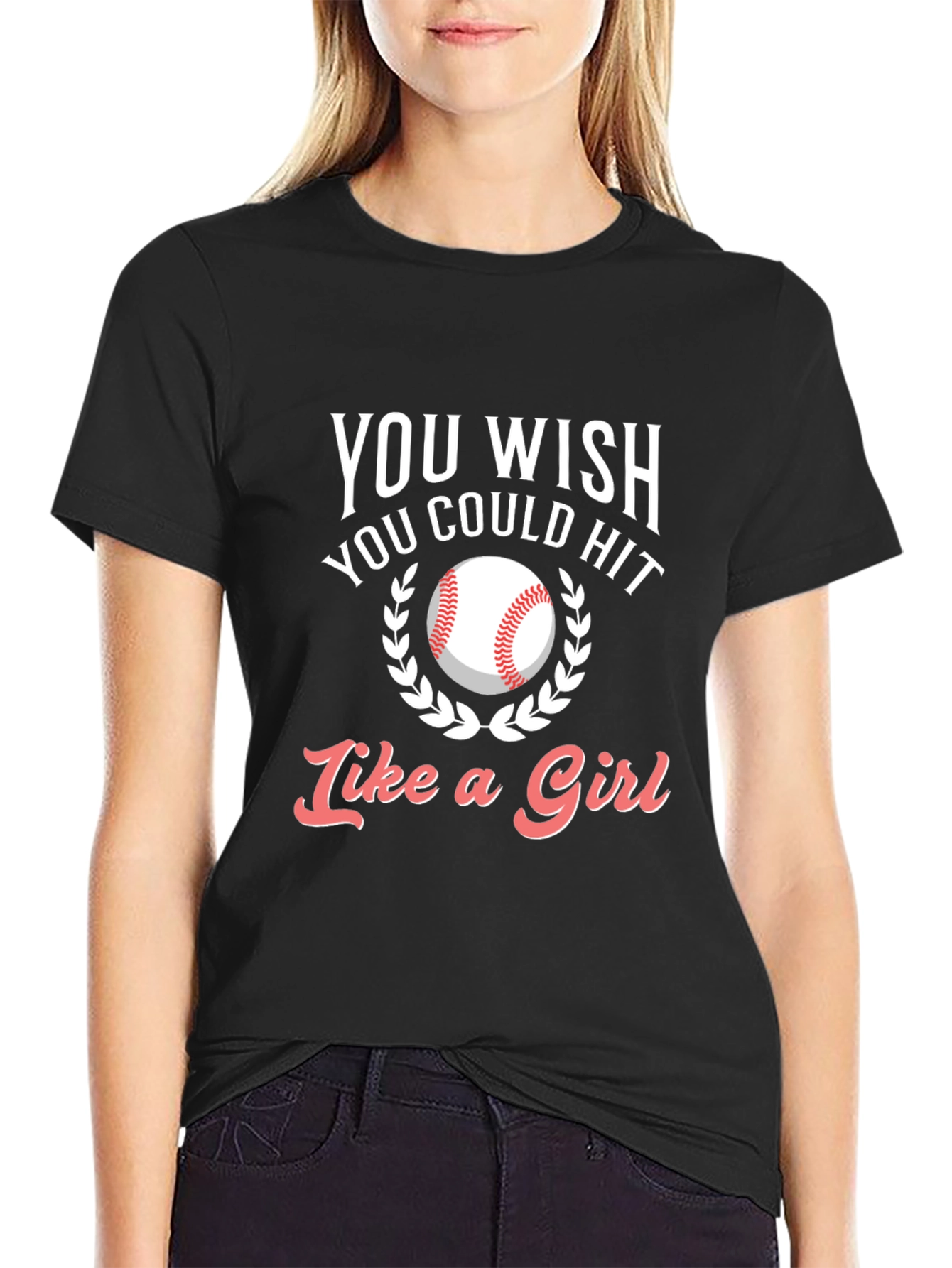 Baseball Hit Like A Girl T-Shirt
