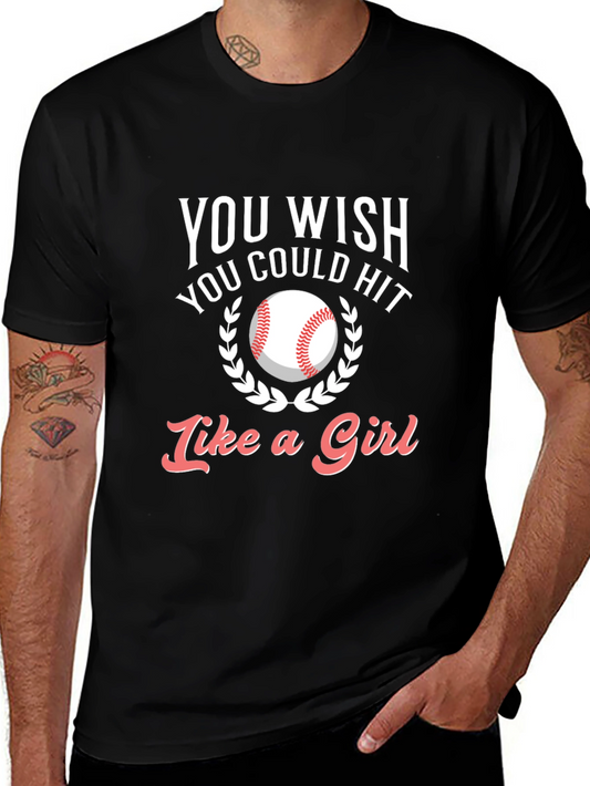 Baseball Hit Like A Girl T-Shirt