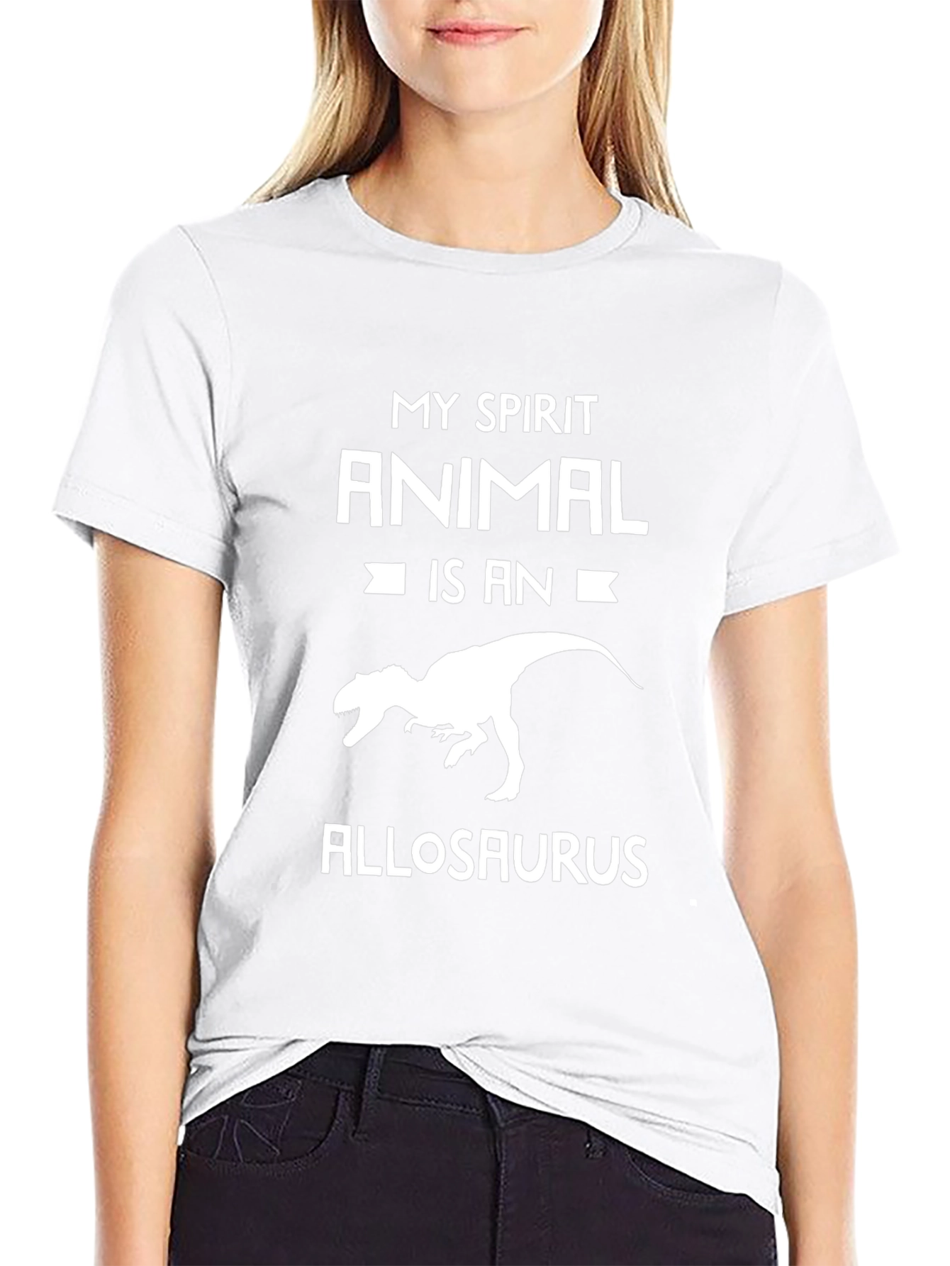 Allosaurus Spirit Animal Black T-Shirt