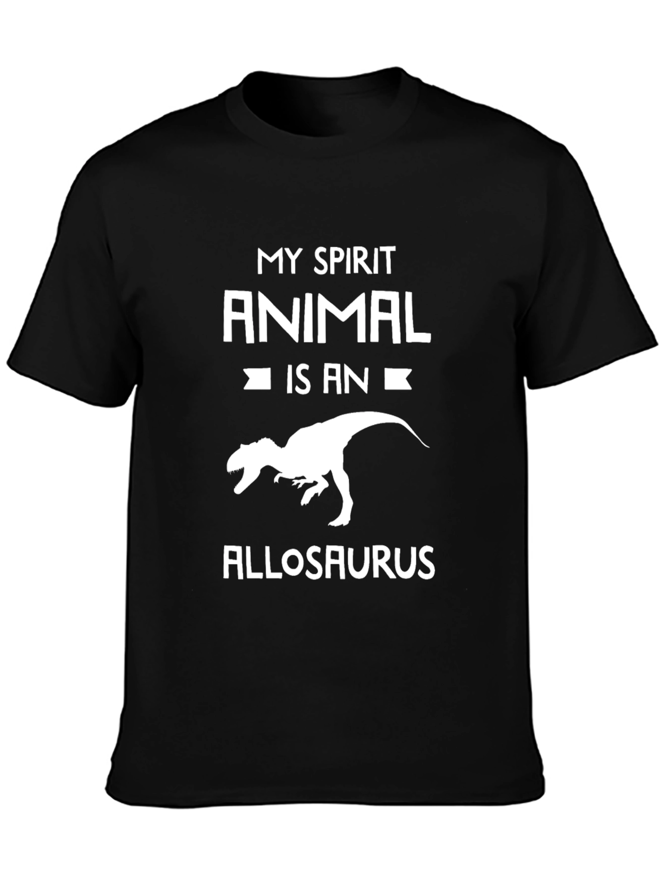 Allosaurus Spirit Animal Black T-Shirt