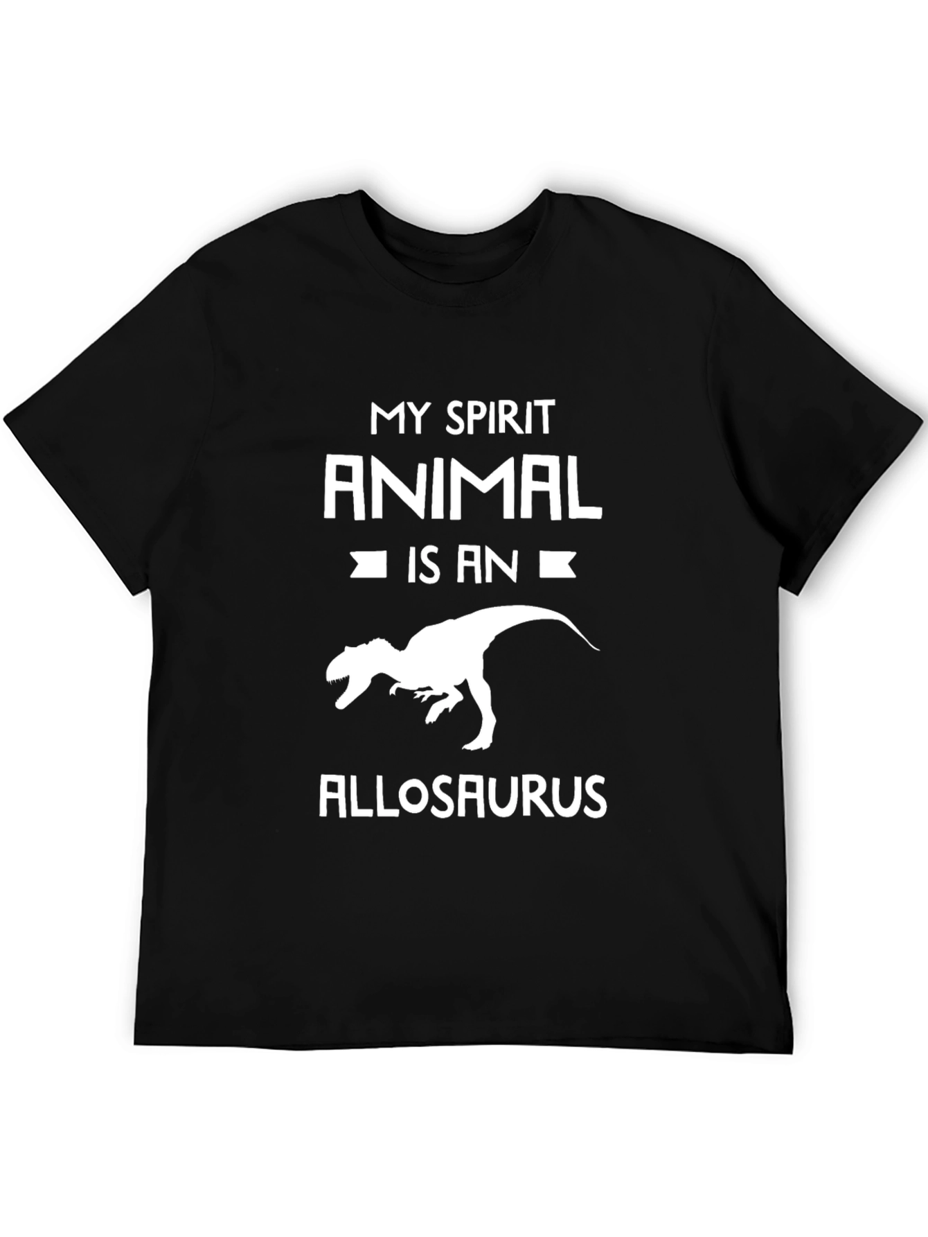 Allosaurus Spirit Animal Black T-Shirt