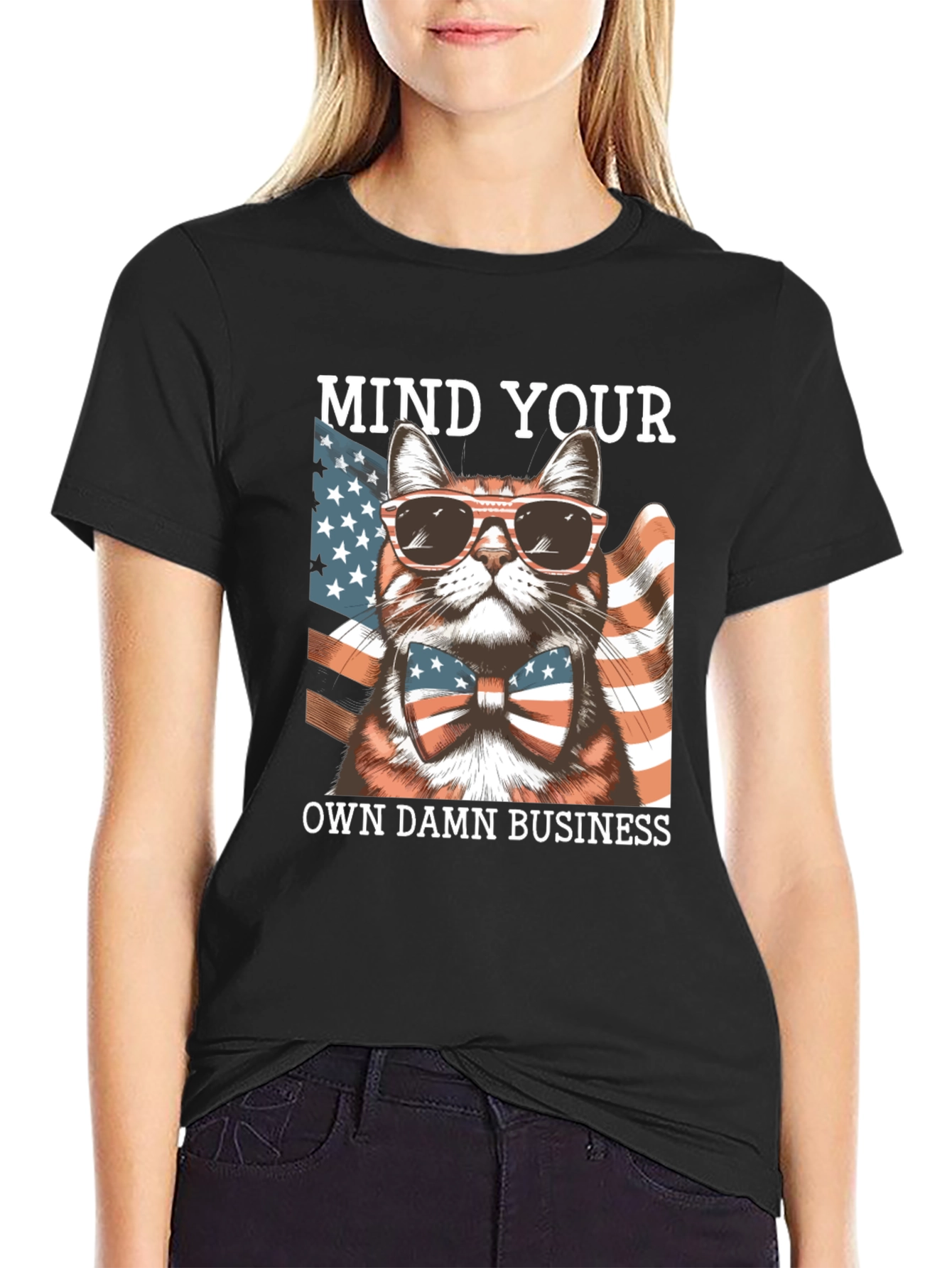 Mind Your Own Business Cat T-Shirt